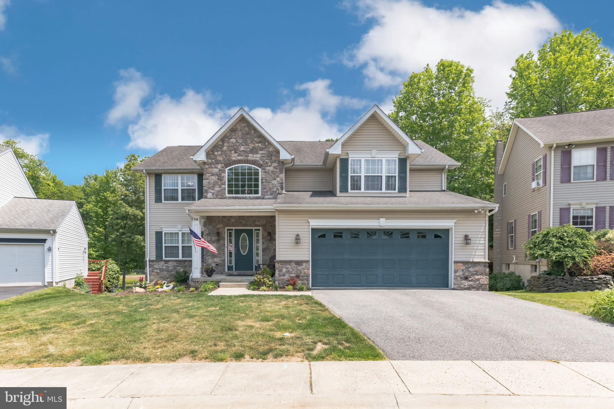 Do not miss this Charming Four Bedroom Partially Stone Front Home! Upon entering notice the two-story foyer turned staircase and Gleaming hardwood floors flowing throughout the entire main floor. Leading into the large bright eat-in kitchen with an abundance of beautiful wood cabinets, including a built-in wine rack, Stainless Steel appliances, tile backsplash, recessed lighting, a pantry closet, and an extended counter with seating. Open to the kitchen, a very generously sized family room with a corner wood stove accented by a stone wall, making the perfect place to get cozy and watch some Netflix at the end of a long workday. With french doors accessing the sunny all season room with vaulted ceiling fan, wainscoting, crown molding and french doors giving entry to the massive deck area. The enjoyment starts on the expanded deck with relaxation, entertaining guests or enjoying family bbqs. With steps leading to the rear yard with a storage shed for all your gardening tools and supplies. Continuing on the main floor is a spacious dining room with a tray ceiling, wainscoting, chair rail and crown molding making the perfect place for hosting family and holiday dinner parties. Retire at the end of the day to the massive master suite with a tray ceiling and fan, gas fireplace with stone accent wall, large sitting area, walk-in closet and a private bath with tile flooring, a stall shower, double bowl sink and soaking tub. Completing the upper level are three additional bright spacious bedrooms with ample closet space and ceiling fans, a hall bath and the coveted upstairs laundry area. Venture down to the lower level and find a basement already framed and awaiting the new owner's vision or another bedroom, entertainment area or home office. With a walkout to the patio leading to the backyard, this house has much more to offer. Some updates include the NEW AC in 2020, New Light Fixtures, and Deck Surface. Ideal Location being minutes to UD just off 213 and 279 close to Tax-Free shopping in Delaware, restaurants, Route 40 and minutes I-95 for easy access to Baltimore, Wilmington, Newark, Philadelphia and Historic Chesapeake City MD. Book your tour today and make this your new home. It won’t last long!