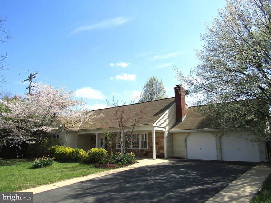 Country Clubber with HUGE ADDITION, 4 bedrms, 3 full baths, Study & remodeled kitchen w/a lot of cabinets. Two fireplaces, one in living rm and gas fireplace in Family rm addition, w/skylights & overlooks the whole back yard, with deck & patio. Fenced Back yard too. FIRST Floor Master bedroom w/full bath. Separate Laundry room too.  Oversized two-car garage. Almost 3,000 sq feet of living space