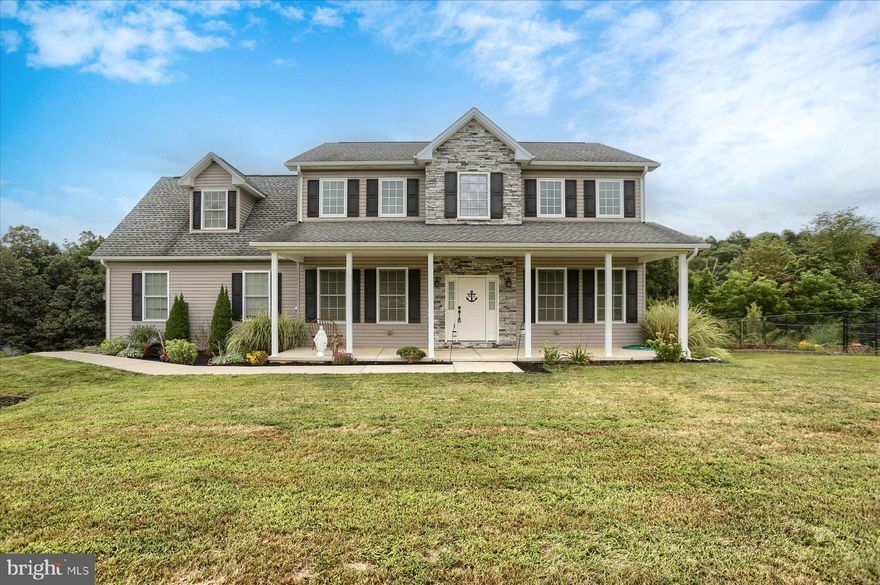 Move-in ready and perfectly situated on 3.24 acres with sweeping pasture views and privacy, this 4-bedroom, 2.5-bath home built in 2015 offers the best of country living with modern conveniences. A newly finished 4th bedroom over the garage expands the versatile floorplan, while an exposed walkout basement is ready for your personal finishing touches. Inside, you’ll find a welcoming 2-story foyer, open-concept main living areas, and a spacious kitchen featuring granite countertops, stainless steel appliances, and ample cabinetry. The primary suite is a true retreat with a walk-in closet, double vanities, a full tile shower, and a corner jetted tub. Enjoy outdoor living on the composite deck overlooking the aluminum-fenced backyard, separate fenced garden, and peaceful views beyond. Additional highlights include a charming front porch, open layout ideal for entertaining, and plenty of room to grow. This home is the perfect blend of comfort, style, and space—all in a serene setting. Pre-Listing Home Inspection Report on file for further peace of mind!