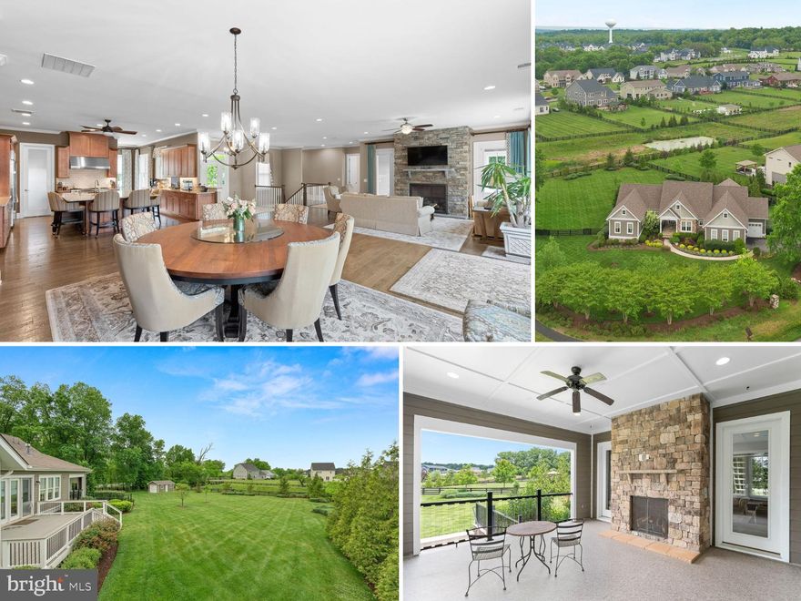 Stunning MAIN LEVEL LIVING in this Updated & Upgraded former Arcadia 'Emerson' Model Home at The Grant at Willowsford! This 1.4 Acre Corner Homesite has been Professionally Landscaped and has Tremendous Curb Appeal | Soaring 10' Ceilings on Both Levels | Hardwood Floors Throughout Main Level & Most of Club (Lower) Level | Open Concept Floor Plan is Bright, Spacious & an Entertainer's Dream! | Great Room has a Stone Gas Fireplace & Walks Out to Trex Deck | Dining Room has Custom Mahogany Built-Ins for Storage & Display | Chef-Inspired Kitchen has a HUGE Granite Island (Seating for 6), Extensive Cabinetry & Counterspace, and Wolf & Sub-Zero Appliances including a Dual Fuel Range & Steam Oven | Fantastic Walk-In Pantry and Home Office off Kitchen | Main Level Primary Suite with Tray Ceiling & Deck Access | Luxury Spa Bath with Double Vanity, Soaking Tub, Frameless Shower & Private Water Closet | Amazing WIC with Custom Organization System | Hardwoods in all Bedrooms (2020) | DYNAMITE Three Seasons Porch has a Stone Gas Fireplace, Wall of Windows, and Tempered Glass Railings to Enjoy the View | Two Additional Bedrooms on Main Level share a Jack & Jill Bathroom & have Walk-In Closets | Convenient Main Level Laundry/Mudroom with Additional Cabinetry | Beautiful Open Staircase leads to Club (Lower) Level Where the Fun Continues! 60' Club Room/Rec Room has Hardwood Floors & Gas Fireplace | Fabulous Wet Bar - Complete with Ice Maker, Dishwasher, Microwave, Beverage Chiller & Mini Fridge - leads to 1,000 Bottle Conditioned Wine Cellar! | 4th Bedroom & 3rd Full Bath Located on Lower Level as well as a Private Home Office (2020) & Exercise/Theater Room | Loads of Unfinished Storage Space in the Lower Level | Elevator Closet & Lower Level Framing for Future Elevator | Three Car Garage is Pristine with 2 New Doors, Epoxy Flooring & Storage Shelving/Cubbies | 12x28 Shed on Concrete Slab Added with Power & Garage Door for Easy Access | Irrigation System | Detailed Security System | Numerous Electrical Upgrades Including 10 Ceiling Fans & Dimmers Added Throughout (2021) | Custom Blinds & Drapes Throughout (2020) | 2 Air Purification Systems on HVAC | 18.8 SEER Main Level HVAC (New in 2022) & Steam Humidifier | Fenced Back Yard (2020) with Privacy Screening Trees Added (2022) & So Much More!