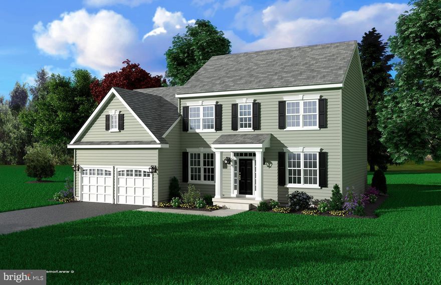 For those looking for a first-floor owner’s suite plan that perfectly fits all of your architectural dreams, look no further than the Courtney on Homesite #60.  As you enter the home, you’ll be welcomed by the two-story foyer and flex space…an area that is perfect for a dining or a home office.  There is extensive LVP flooring on the first floor. The kitchen boasts an over-sized island offering 3-sided seating, granite countertops and stainless steel appliances. The first-floor owner’s suite is nestled to the side of the home and offers a large walk-in closet and beautiful owner’s bath with double bowl vanity and tiled shower walls. The upper level offers two generous sized bedroom both with their own walk-in closets and a shared full hall bath with a tub/ shower combination. There is a huge loft space which can be used as a separate recreation area, office, playroom, or gathering area.  The exterior of the home will have white siding with black shutters and downspouts. **Sample photos and artist renderings shown.   See Sales Manager for details.