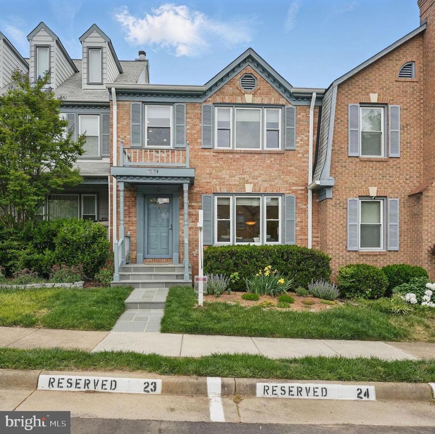 ***OFFER DEADLINE**** 5PM SATURDAY MAY 10th***Home awaits you at this tastefully updated 3-bedroom, 3.5-bath townhome, featuring a remodeled primary bathroom (2023), renovated lower-level full bath (2021), new paint and carpet (2025), and a walk-out basement leading to a fully fenced backyard with flagstone patio.

The main level includes oak hardwood floors, a spacious sun-filled living room, a separate dining area, and a powder room. You will love the eat-in kitchen, equipped with stainless steel appliances, granite countertops, a marble backsplash, under-cabinet lighting, and a private deck just off the kitchen—the perfect spot for your morning coffee.

Upstairs, the owner’s suite features a walk-in closet and a beautifully remodeled ensuite bath  with dual sinks set in Carrara Mercury countertops, and a custom-tiled shower with a marble floor and glass door. Two additional bedrooms and a hall bath complete the upper level. A pull-down ladder provides access to a partially finished attic, offering extra storage space.

The finished walk-out basement includes luxury vinyl plank flooring, a spacious recreation room with a gas fireplace, a surround sound system with speakers that convey, and a bonus room ideal for a home office or gym. The lower level also features the renovated full bath and a utility/laundry room with ample storage space. Outside, the fenced yard boasts a flagstone patio, stone edging, a small fish pond, and a storage shed.

In addition to two reserved parking spots, the community offers guest parking, tot lots, walking trails, green spaces, and a nearby pond. Currently the association has two dual use (tennis/pickleball) courts and one dedicated tennis court. The HOA plans to resurface the courts this summer and when they are complete there will be 3 dual use courts. The neighborhood also hosts frequent community events! Less than a 1-mile walk from Pinecrest Plaza, which features a Lidl grocery store, Starbucks, and dining options.

With thoughtful updates throughout and all the conveniences of living inside the Beltway, this home is move-in ready and offers the comfort, style, and location you’ve been waiting for.