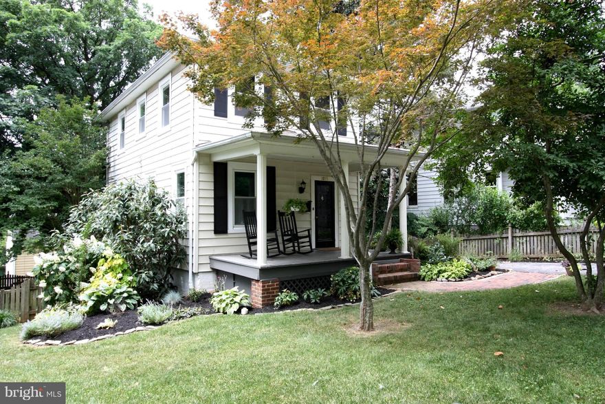 Two story, quaint 1928 home featuring 1,100 square feet, nestled in Idlewylde.  Three bedroom, one full bath.  Updated kitchen with S/S and high ceiling accented with mahogany details.  Hardwood floors throughout.  Wide front porch and rear deck overlooking fenced yard with shed.  Located 3 miles South from Towson, near hospitals and shopping.  Stoneleigh schools.  A must see.