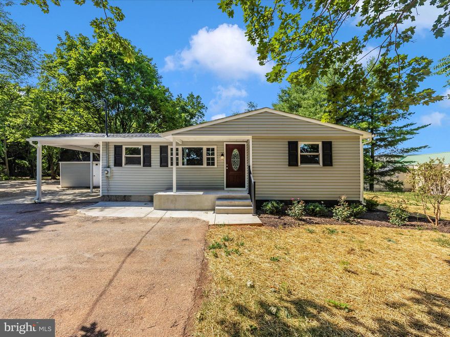Beautifully renovated 3 bedroom rancher with carport and LL basement, Sparkling bright finishes! NEW HVAC, roof and more.  There is so much to offer with this 1 acre clear lot with mature trees homestead.  Literally more than meets the eye and it feels like a private sanctuary!  There is even a circular driveway keeping the home separate from the 30 x 60 HUGE rear workshop with  its own ample parking.  The shop features 2 large garage bay doors with 2 "man doors."  The shop is heated by a recycled oil hanging heater and has a hydraulic auto lift on freshly painted floors.  The shop offers 3 full floors with hi ceilings including what could be an office, parts storage, additional creative workshop space and easily goes in the direction of your specific needs.  This property is close to restaurants, grocery stores, commuter routes, the Thurmont Farmer's market, Colorfest and more!