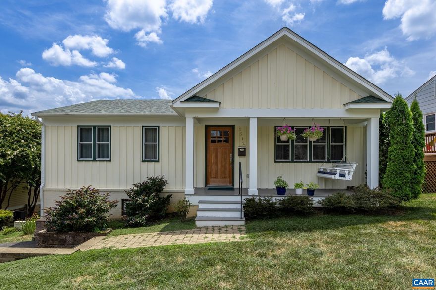 Come see this BEAUTIFULLY RENOVATED HOME in the heart of the HISTORIC WOOLEN MILLS neighborhood in the City of Charlottesville. You will fall in love with the stunning MOUNTAIN VIEWS from the private back deck, while still appreciating the CONVENIENCE of being just a short walk to Rivanna Trail, Meade Park, Onesty Aquatic Center, Riverview Park, and the Wool Factory. This home was FULLY RENOVATED in 2017 (everything but the foundation walls), and boosts beautiful HARDWOOD floors, a CATHEDRAL CEILING GREAT ROOM complete with a GAS FIREPLACE and BUILT-IN BOOKSHELVES. In the tastefully renovated kitchen you'll find GRANITE COUNTERTOP, a WALK-IN PANTRY, and STAINLESS STEEL APPLIANCES. The FIRST FLOOR PRIMARY is light filled with TWO WALK-IN CLOSETS and opens into a beautiful FIRST FLOOR PRIMARY BATHROOM. You'll enjoy the benefits and the ENERGY SAVINGS from the FULLY PAID SOLAR PANELS, that brings the average utility bill to just around $7 a month! Enjoy City living while sitting on the FRONT PORCH, and also having the convenience of OFF STREET DRIVEWAY PARKING. Schedule a private showing or visit the OPEN HOUSE on SATURDAY, July 13 from 1-3 pm.,Granite Counter,Fireplace in Great Room