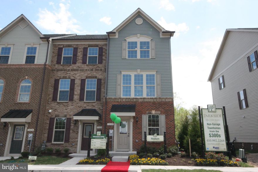 Quick Move In   MAY Delivery! HEPBURN at Parkside, Hanover's Top Selling Community. Easy access to Ft. Meade, NSA, Arundel Mills Mall and BWI, Parkside offers the perfect location. Amenities include swimming pools, gym, clubhouse, park, walking trails & more. Ask about closing cost incentives available when you fiance through sellers' preferred lender.   Images shown are representative only.