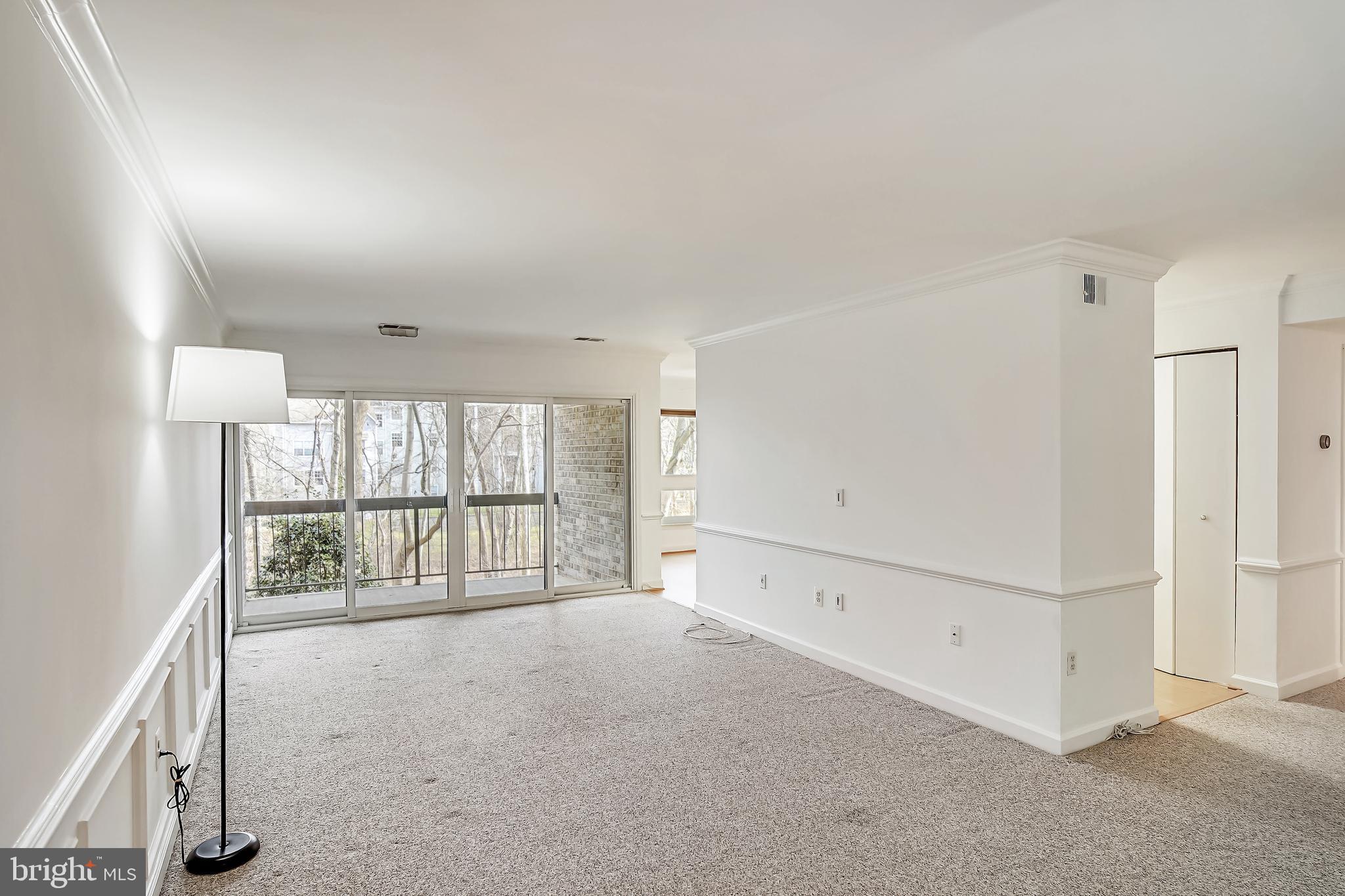 This is the one to make your own -two bedrooms, with an adjoining, completely renovated primary bath and a full hall bath for the second bedroom and your guests. A neutral and contemporary canvas for you and yours awaits with newer HVAC (5 y.o.), a new hot water heater, and a Nest thermostat and smoke alarm. This unit backs to a private, pretty, tree-lined view and the condo fee includes water and Xfinity basic cable and internet. Living room, dining room, kitchen, hallway and hall bathroom have just been painted. Original windows have been replaced with triple-pane windows. The primary bedroom has 2 closets and there is additional storage space in the basement. Nearby is nearly EVERYTHING....the library, shopping, commuter routes, MARC (2 Gaithersburg options), commuter bus, walking trails and popular new restaurants and town center at the Spectrum. Schedule your showing today!