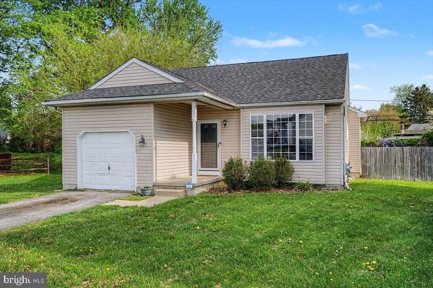 Modern ranch home in the desirable Boothhurst community featuring 2 bedrooms and 2 full baths with a contemporary open floor plan. The home offers a spacious foyer, living room, dining area, and an eat-in kitchen with granite countertops, updated tile flooring, a chalkboard accent wall, a modern faucet, and stainless steel appliances, including a gas stove, refrigerator, microwave, and dishwasher.  Enjoy vinyl plank flooring in the main living areas and convenient access to a large, fully fenced backyard—ideal for entertaining, relaxing, or playing.  The primary suite features a fully renovated high-end tiled bathroom with a comfort-height vanity. The second full bathroom has also been updated. The second bedroom is currently used as a home office, offering flexible living space. Additional highlights include a full unfinished basement with expansion potential, laundry and storage space, PEX plumbing, and a roof approximately 5 years old.  Conveniently located near I-95, I-295, and Route 1, this home sits on a quiet cul-de-sac with easy access to major highways.  Schedule your showing today.