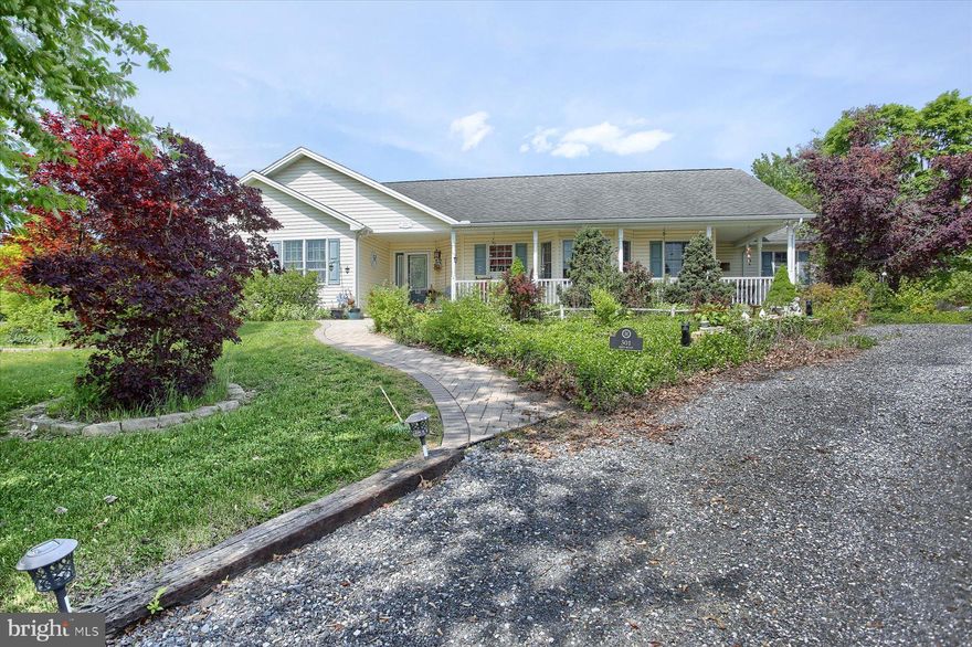Wake up, have your coffee and look at the mountains. Great views from the front and back of the home. 3 bedroom, 2 bath, one owner, one story home with hardwood floors throughout on an almost 2 acres of land. You do not wish to miss this one. Great lot with beautiful trees. Everything was hand chosen by the owner, just to name a few,  the kitchen cabinets are handmade and it is 2 by 6 construction. It has a true full basement, it is huge with two entrances. Outside you find a very big 2 story barn  and a shed. Great area to spend time outside in the big back and front yard. The owner had the home built and loved living here, they took amazing care of it and are looking forward to passing it on to the new buyer. Come by and see for yourself.
