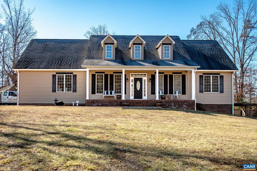 Astonishing Custom Built Home on 2 Acres allows for plenty of room to expand and entertain. This Ranch Rambler-style home is a sight to behold, complete with remarkable upgrades. Enjoy the updated master bath with a claw-foot soaking tub, tray ceilings, large storage room, walk up attic, and fully finished rentable basement. The large covered front porch and backyard are perfect for entertainment, complete with a covered patio, outdoor kitchen, bar, and gas fire pit. House lists as 6 bedroom however the septic system is rated for 4 bedrooms.This home is perfect for relaxation, entertainment, and even earning potential, as the basement currently rents for $1,500 per month.,Cherry Cabinets,Granite Counter