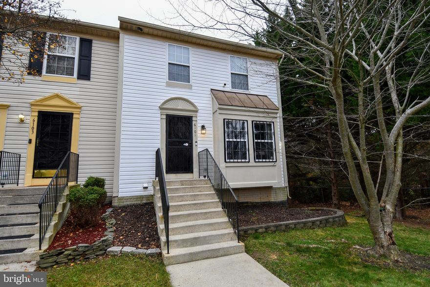 Welcome to 6101 W Hil Mar Circle. This beautiful 3 level, end-unit townhome is perfectly located for convenience and comfort. Just minutes from public transportation, major commuter routes to Washington DC, and nearby shops and malls, it offers the ideal blend of accessibility and lifestyle. Inside, you'll find charming original hardwood floors in the eat in kitchen and dining area. The fully finished basement includes a full bathroom perfect for guests or extra living space, fireplace and walkout to the backyard level . Back yard also has a privacy fence. SOLAR PANELS ARE LEASED SEE DOCUMENTS. Solar panels are roughly $120.00/month and there is approx.10 years left on the lease.