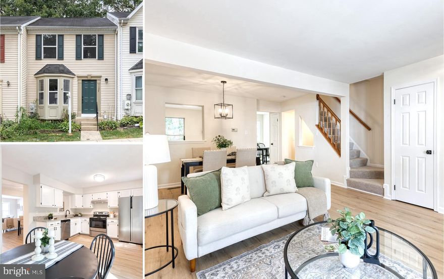 Step into this freshly updated 3-level townhouse offering modern finishes and comfortable living. Enjoy brand new flooring and finishes throughout, a stylishly updated kitchen with granite countertops and stainless-steel appliances, and refreshed bathrooms featuring new vanities, modern mirrors, and new flooring. The spacious basement includes a cozy fireplace, built-in shelving, and walk-out access to a private lower-level deck—perfect for relaxing or entertaining. Upstairs, a second deck off the kitchen provides a great spot for al fresco dining or morning coffee. The exterior is conveniently maintained by the condo association, including the roof, siding, streetlights, grass, common areas and exterior upkeep, this home is truly hassle-free. Located near all major routes including 195, 95, 695 and BWI, making it a commuter's dream! Don’t miss your chance to own this updated turnkey gem—a must see! The home is in overall good condition and is being offered as-is.