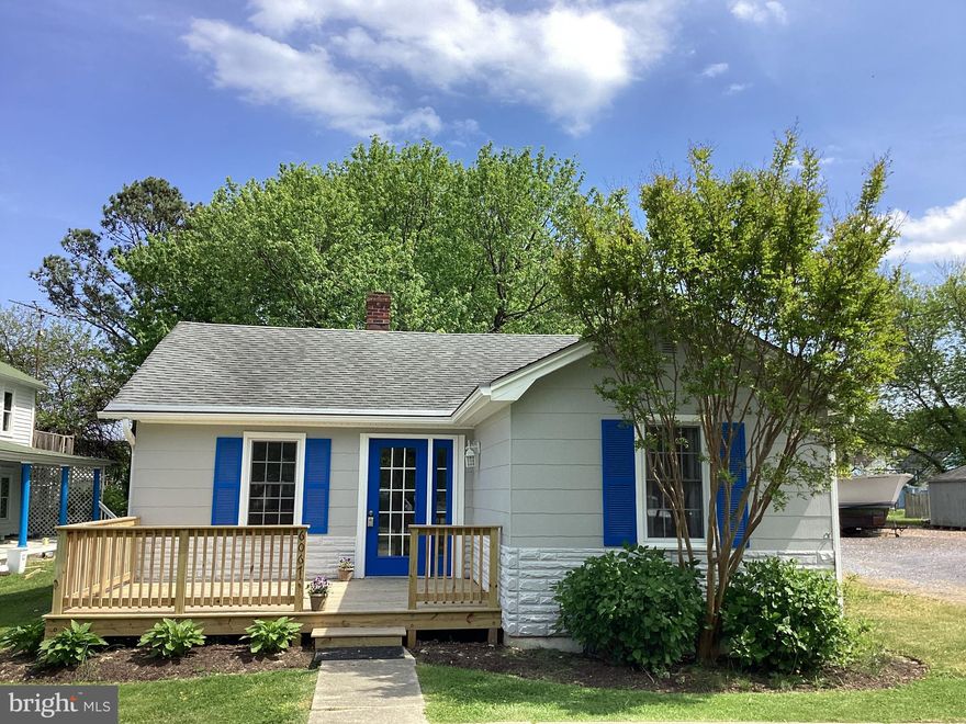 Cross the Knapps Narrows bridge and feel like you are on vacation every day in this charming, bright and sunny 2 bed, 1 bath bungalow on Tilghman Island.  Freshly updated and improved! New paint, carpet, deck, tub and much more! Move in ready! Two decks, fully fenced rear yard, off street parking, It would make a great starter home, weekend getaway or short term rental. Close to  St Michael's  resorts and attractions and walkable to restaurants and shopping on the island! Summer is coming! Start enjoying the Eastern Shore life!