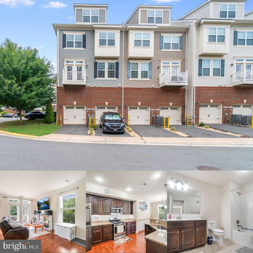 **OPEN HOUSE SATURDAY 7/27, 2-4PM!! JUST STOP BY!!**

Welcome to this spectacular end-unit townhouse-style condominium in the heart of Dale City! This four-story, 3-bedroom, 3.5-bath home is the epitome of modern living. Enjoy the convenience of your very own driveway and attached garage.

As you enter, you'll be greeted by stunning hardwood floors and a contemporary open-concept design that is perfect for entertaining. The spacious living area is flooded with natural light from the large windows, creating a warm and inviting atmosphere.

The magazine-worthy kitchen is a chef's dream, featuring slab granite countertops, a center island with breakfast bar seating, and stainless steel appliances, including a gas range. Just steps away, you'll find the convenient laundry room.

For a luxurious retreat, head to the third level where the master bedroom awaits behind double doors. This elegant space boasts a spa-like bath with a sleek double sink vanity, a walk-in shower, and two generous closets. The second large bedroom on this level also includes its own full bath.

The fourth level offers an additional master suite with a private full bath, providing ample space for guests or family. This unit also includes two bonus rooms, perfect for an office, extra storage, or additional closet space.

Enjoy the tranquility of small-town living while being just a short drive from big-city amenities. Located minutes from Potomac Mills, a variety of restaurants, I-95, and commuter lots, this home offers the perfect blend of convenience and luxury. 

Don't miss the opportunity to make this stunning end-unit townhouse your new home!