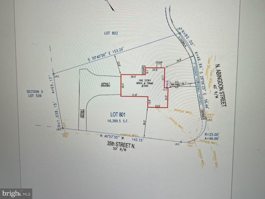 Fantastic opportunity to buy an over 1/3 acre (16,389sf) corner lot in Country Club Hills, and build a new home with YOUR builder. A house exists on the property (livable but not accessible) and it currently fronts on a quiet cul-de-sac. Let your imagination run wild with all that this large lot could contain. The topography of the lot could allow for a walk-out condition from the lower level of a new build.  Country Club Hills is a highly sought after community affording easy access to Washington DC and close proximity to Washington Golf and Country Club.