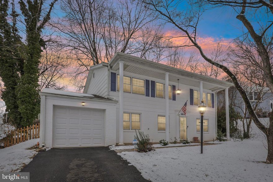 This charming UPDATED Colonial home offers a perfect blend of comfort and style. It features four spacious bedrooms and three full bathrooms, ensuring ample space for relaxation and privacy. The inviting galley kitchen is equipped with modern appliances, including a built-in microwave and dishwasher, making meal prep a breeze. Enjoy cozy evenings by the fireplace, complete with elegant mantel, or gather in the dining area for memorable meals. Step outside to discover a lovely deck and porch, ideal for outdoor entertaining or quiet mornings with a cup of coffee. Nestled on a 0.2-acre cul-de-sac lot, this home provides a peaceful retreat while still being conveniently located. The attached garage and driveway offer plenty of parking for you and your guests. With wood frame windows and beautiful wood floors throughout, this home radiates warmth and charm, making it the perfect place to create lasting memories.