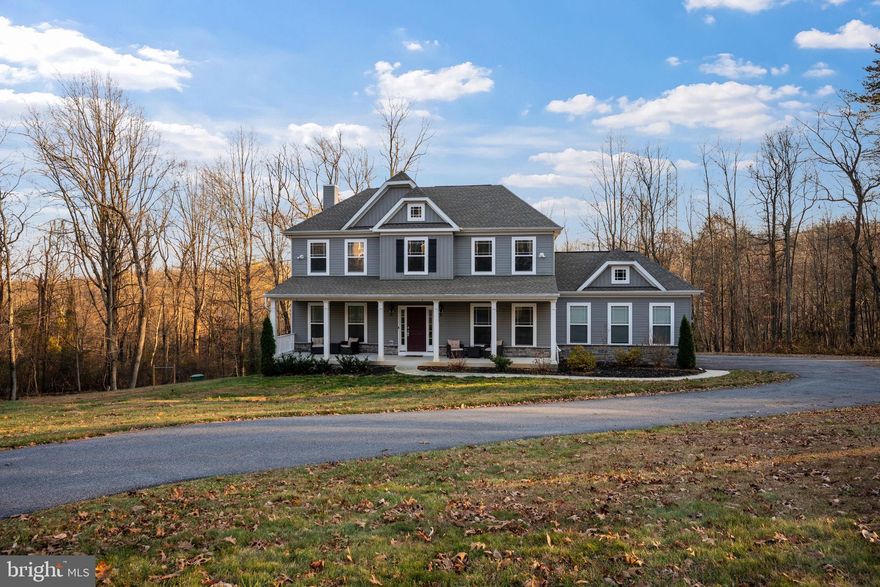 Newly constructed home (2020) Gemcraft-Bristol 2 model with additional 2 ft bump outs around the perimeter, morning room, & family room on main level; Recreation room, den, and full bath in the finished basement; Morning room off the kitchen is flooded with natural light and leads to the beautiful screened porch and expansive deck (constructed in 2023). Front porch provides additional views; 9 ft ceilings;  Crown molding in the main floor office and dining room; Home is located on a no-thru court.

Discover the serenity of North Harford County on this 16-acre wooded retreat, complete with a meandering stream, stunning natural rock formations, and abundant wildlife. Acreage is great for hunting or hiking and zoned agricultural providing a tax benefit. Offering easy access to both Maryland and Pennsylvania shopping and conveniences, this home blends privacy, comfort, and practicality.

Inside, you’ll find 4 spacious bedrooms, 3.5 bathrooms, and a finished basement ideal for recreation or additional living space. Enjoy peaceful mornings on the screened-in porch, unwind on the expansive deck overlooking the trees, or explore your own private woodland trails. This property invites you to slow down, explore, and savor the beauty of nature. A rare opportunity to own land, lifestyle, and privacy without sacrificing convenience.