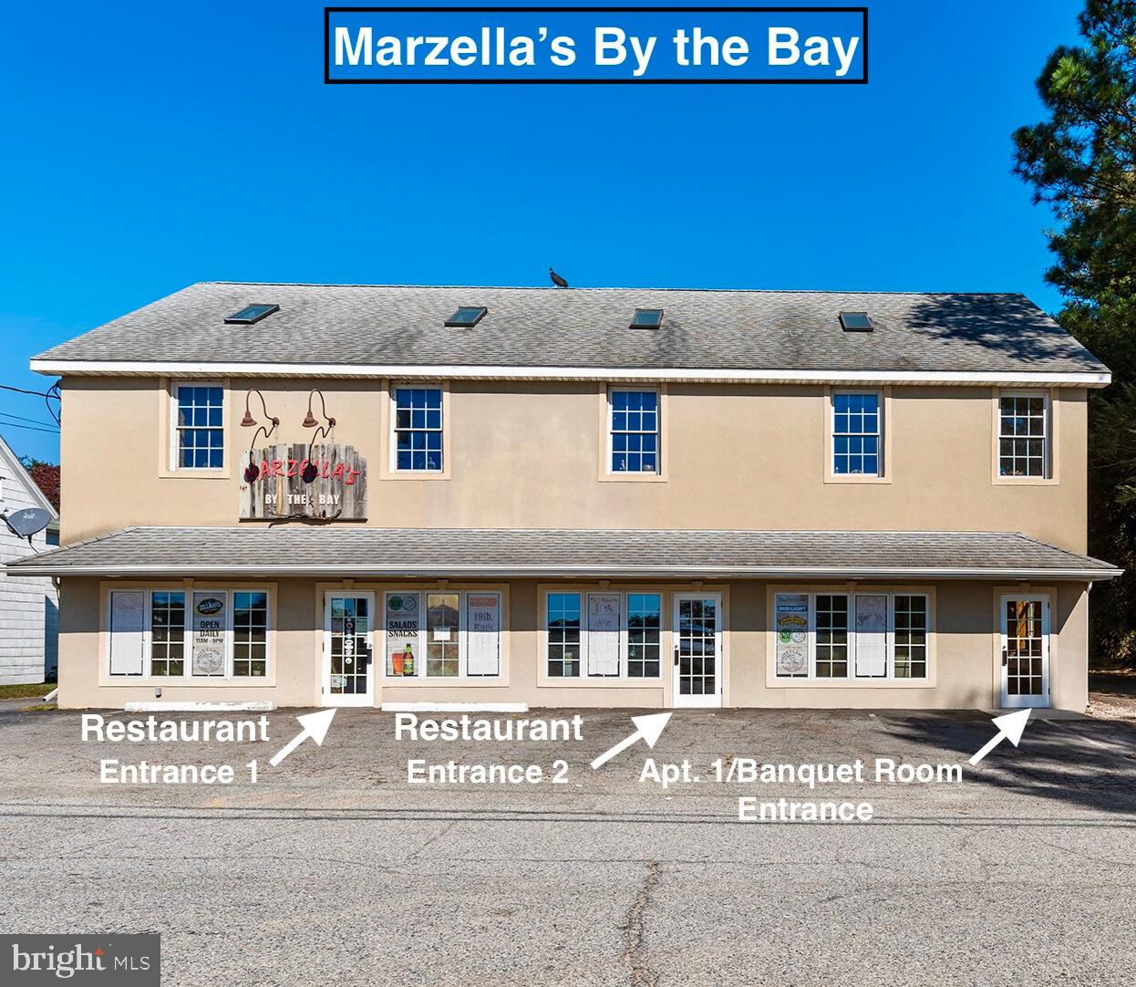 Charming Beachside Restaurant & Mixed-Use Investment Property
SBA Loan Eligible – Only 10% Down | Below-Market Interest Rates
Welcome to an exceptional opportunity to own a thriving restaurant and mixed-use building located in the heart of Betterton, a charming waterfront town in Kent County, Maryland. This property is not just a place to dine, but a hub of community life, offering both a bustling restaurant business and multiple income-generating spaces.
Property Highlights include: A spacious 2,392 sq. ft. dining area, the restaurant is fully equipped and ready to operate. It boasts a beer and wine license, which can easily be upgraded to a full liquor license. The current restaurant has great relationships with local camps. We are proud to have the opportunity to serve many\ of their over 700 campers and counselors each year. This brings in steady, seasonal business and strengthens its position as a go-to local eatery. In addition to the restaurant, the building features three apartments, each with its own unique charm and appeal:
Apartment #1: This spacious 1-bedroom, 1.5-bath unit offers 1,761 sq. ft. of living space, featuring beautiful hardwood floors and a full kitchen. With its separate entrance (in addition to access through the restaurant), this apartment could serve as a banquet room for events, an office, or a private residence. It also includes a convenient laundry room.
Apartment #2: A generously sized 3-bedroom, 2-bath apartment with 1,771 sq. ft. of living space. It features a private side entrance, a rear deck, expansive hardwood floors, and a full kitchen with a laundry room. This nearly new unit has barely been lived in, making it a fresh and inviting space.
Apartment #3: A cozy 2-bedroom, 1-bath unit, offering 1,452 sq. ft. of living space. With rear private access and a patio area, this apartment is perfect for those seeking a peaceful retreat and is also accessible through the restaurant.
History & Location: This property has a rich history, as was previously the Betterton Fire Hall and now offers 7,200 sq. ft. of usable space. It’s located in a prime location, just half a mile from the beach, offering the perfect blend of local charm and business opportunity. Whether you want to expand your restaurant business, invest in a mixed-use building, or simply live steps away from the water, this property offers something for everyone. Don’t miss out on this one-of-a-kind opportunity to be part of the thriving Betterton community!
Due to the high volume of inquiries about this property, we request that you DO NOT contact the restaurant owner directly. They are in high season and need to be able to answer their phone for take-out orders. Serious inquiries only – this rare beachside investment won't last long!