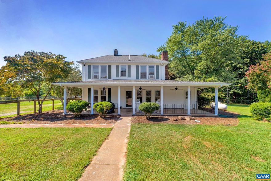 This lovely small farm surrounds the spacious farmhouse with covered porches both on the front and back of the house. The home, built in 1893, features a bright interior with hardwood floors, wonderful country kitchen, main floor bedroom and full bath, huge living room with roughed in fuel line for adding a gas fireplace, and a fantastic all purpose room with entry from the back porch. The second floor features a massive gathering room surrounded by two bedrooms, a full bath and another all purpose room (office, music room, additional sleeping space when needed for guests, etc.). The 11x16 utility room has an indoor and outdoor entrance, is loaded with great shelving, houses the furnace, has washer/dryer hookups and includes a large stand up freezer that conveys. The family animals and other pets (horses, etc.) are provided a stable with excellent new fencing around two pastures, perfect for turnout and grazing. The entire yard around the house is fenced for securing family pets. Additionally, there is a fully fenced inground pool in the backyard with cabana and covered picnic area. The property location provides lots of privacy and with easy commute to nearby towns and cities.