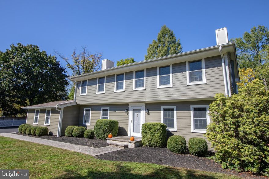 Available for the first time in almost 40 years, this nicely updated and freshly painted, move-in ready 4 bedroom home enjoys a bucolic Bucks County setting on almost 3.5 acres set far back from the road and adjacent to dozens of acres of preserved forest and farmland.  Boasting with pride in ownership, the newer kitchen features marble countertops, stainless steel appliances, and overlooks the fenced back yard with gorgeous sunset views.  Built on the site of the original Victorian-era farmhouse on the Danko Farm (later developed into neighboring Tamarack Farm), some antique features such as the original stone smokehouse remain and harken to the history of the agrarian past of Solebury Township.  Hardwood floors throughout, the main level also features a family room with boxed beams and a wood burning fireplace, a large living room which steps out to a stone terrace shaded by a custom cedar pergola, perfect for entertaining!  The dining room is right off the kitchen for easy service, and the attached two car garage has a newer epoxy floor coating and built in cabinetry.  Upstairs are four bedrooms, with the primary bedroom featuring a walk in closet, en suite full bath with stacked laundry, private WC, and double vanities.  The hall full bath has a vaulted ceiling and jetted tub.  The lower level is ready for finishing with a mostly clear span and new epoxy floor finish.  Outside, neatly landscaped grounds and a specimen Sequoia tree, and plenty of flat land to create to your hearts content.  BRAND NEW Septic system was sized for 5 bedrooms, so expansion of the main house should be an option.  All this, just minutes from downtown New Hope and Doylestown Boroughs as well as the historic villages of Solebury (Carversville, Lumberville, etc) in the top ranked NHS School District.  Home Warranty Program included. Seller is the listing agent and a licensed Realtor in the state of PA, co-listing agent is related to Seller.