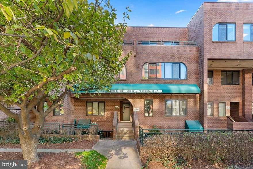 IMPROVEMENTS / LOCATION:   Faces Old Georgetown Rd.  This unit has direct walk in access from both its front and rear doorways.  Also includes 1 parking space.  It is divided up into 2 windowed offices, 1 internal office, receptionist desk, large open reception/waiting area, storage, ½ bathroom and HVAC closet. It has its own separate heat pump, electric meter, drop ceiling and carpet flooring.  Unit provides easy 24/7 access and control over HVAC at all times.  

LEGAL & MAILING DESCRIPTION: The legal description of this unit is known as district 07, account 02335424 at 7960 Old Georgetown Rd., Unit 5B in the Old Georgetown Office Park.  The mailing address is 7972 Old Georgetown Rd.  

PARKING:  The unit has a parking space either behind the building or in the nearby covered County parking garage across the street.  Each year there is a lottery for parking spaces and the condo fee covers the cost of one parking space either in the County facility or behind the building.

NOTE:  the  unit address on the property is 7972 Old Georgetown Rd.  My for sale sign is in front of the unit.  The legal address is different from the mailing address.  The legal address is 7960 Old Georgetown Road, Unit 5B.