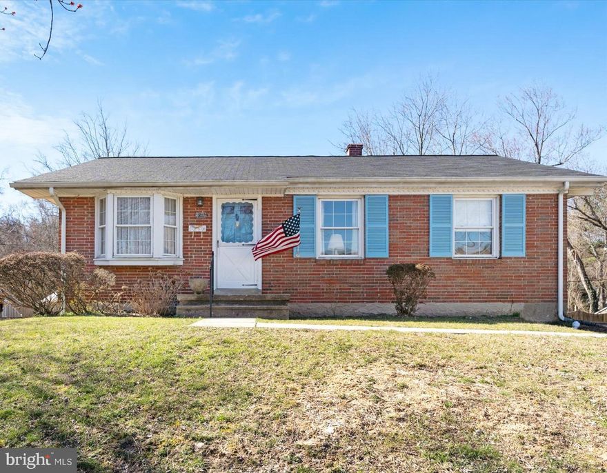 Fantastic location for this brick Rancher in Towson.  Easy walking distance to shopping (Trader Joe's, etc), restaurants, transportation and schools.  4 possibly 5 BEDROOMS with 2.5 BATHS.  The comfortable LIVING ROOM features hardwood floors, crown molding and charming bay window.  DINING ROOM combines with the Living Room to make a welcoming space that features hardwood floors, chair rail and sliders to screened porch.  Eat-in KITCHEN with loads of cabinets and counter space, gas stove, breakfast bar and all appliances ("as is").  Wonderful SCREENED PORCH accessed from the Dining Room is a sunny and inviting space just right for enjoying summer nights or crab feasts/cookouts.  The bedroom area on the main level features 3 BEDROOMS and 2 FULL BATHS.  All of the bedrooms have hardwood floors,.  PRIMARY BEDROOM  with dressing area, 2 double closets, and private ceramic bath.  FAMILY /CLUBROOM on lower level is paneled and has sliders /walkout to rear yard and covered patio and the pool table stays.  Large HOBBY/EXERCISE/BEDROOM #5 with 2 large closets.  BEDROOM #4/OFFICE with its own separate entrance on side of house would make a great au pair suite.  Improvements include;  replacements windows, gas heating and cooking, newer roof,  newer furnace and water heater, pull down stairs to attic for additional storage, level and mostly fenced yard with room for a pool.  This home is perfect for someone who likes to put their own mark on their home design.  Come put your mark!