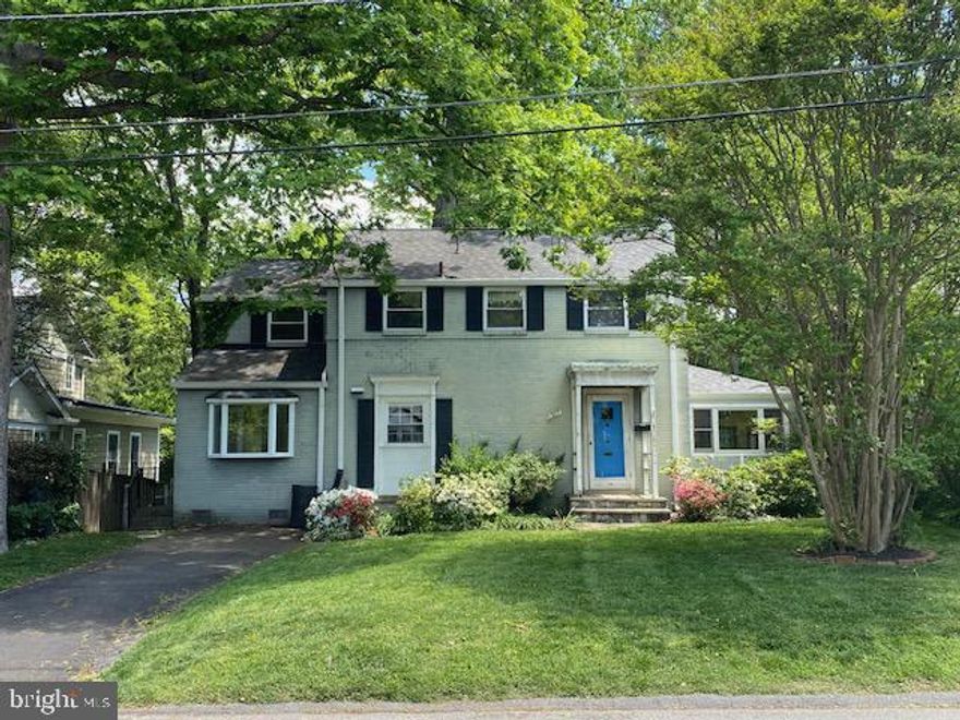 OPPORTUNITY AWAITS!  All brick Wood Acres colonial on fabulous street that's just one block long and flat! This solid house provides the opportunity for the new owner to make upgrades and improvements they choose.  
*****The house has 3 bedrooms and 2 full baths up, with a Rec room/ potential 4th bedroom with 1/2 bath on the lower level. 
*****The front door enters into the living room with wood burning fireplace and built-in bookshelves. To the right, the original screened-in porch was enclosed (2019) featuring walls of Pella windows and sliding glass doors, a ceiling fan.* There's a formal dining room with built-in corner hutch.* The galley kitchen extends along the front of the house and has a bay window, side outdoor entrance. *The kitchen opens to a family room with 1/2 bath that also opens to the formal dining room. 
*****The upper level includes an updated hall bathroom and pull down attic access. 
*****A huge plus is the walk-out level basement that includes a sliding glass door that opens on to the back yard, 2 finished rooms and a 1/2 bath.
*****A new roof was put on in 2019, double paned windows were installed in 1993. You'll find original hardwood floors on the main and upper levels. The main level family room features a parquet floor.
***This is an "AS-IS" sale; the house needs renovating throughout and provides buyers the opportunity to update and/or expand. NOTE: there are NO tear downs in Wood Acres and info for building an addition can be found online at woodacres(dot)info.
+++Price quotes for the removal of the tree out back and the cost of interior work and updates were obtained and can be provided as requested.+++ 
The property is conveniently located close to the new Westbard development that includes a Giant grocery store, Tatte, Starbucks, restaurants, shops and services. Wood Acres Park provides playground and recreational activities and backs on to Wood Acres Elementary School. There's easy access to DC, downtown Bethesda, 495 and 270.