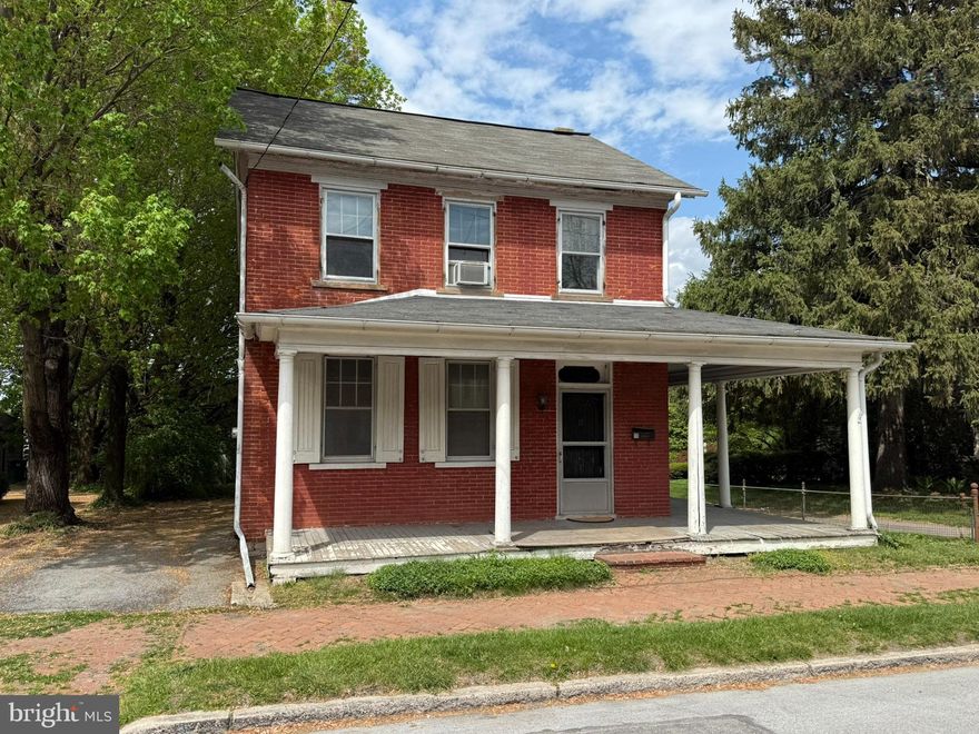 Restoration needed on this Historic Home on East Main street Strasburg. Lancaster county – Seize the opportunity to own a piece of history in lovely Strasburg! This solid brick two-story home, built in the 1890s, boasts 1,462 sq. ft. of living space and is situated in the historic district. With its prime location on E. Main St., this property is a fantastic canvas for your renovations and updates. The current layout includes a cozy living room, dining area, kitchen, and a full bathroom on the first floor and three bedrooms on the second floor, all waiting for you to update with your personal touch. Relax and unwind on your lovely wraparound porch, perfect for morning coffee or evening chats.  A Detached Two-Story Barn/Garage- this versatile space offers potential for additional storage, a workshop, or a creative studio.   Preserve the character of the 1890s while updating to reflect modern conveniences. This property is an ideal candidate for a flip project or a unique opportunity to create your dream home exactly to your specifications. Enjoy the charm of historic architecture combined with modern living. Conveniently located within walking distance to downtown amenities, including shops, restaurants, and parks. Experience the community of Strasburg while having easy access to the beautiful Lancaster County countryside. Don’t miss your chance to invest in this historic gem.  Schedule a viewing and explore the potential that awaits you!