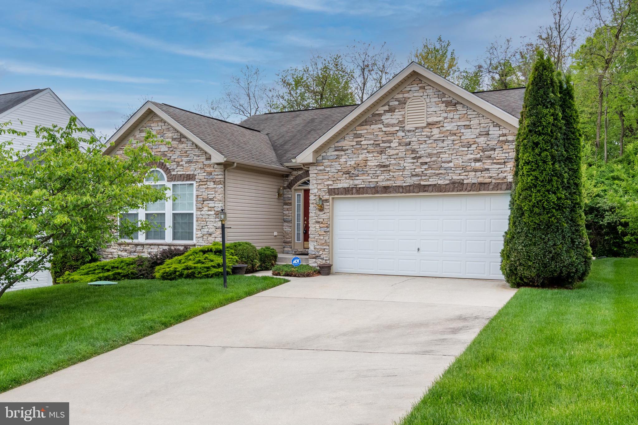 New Price!!! Come tour this home One level living at its best!! Stone front rancher located in Riverside Villages. Well maintained home is awaiting a new owner. 3 bedrooms & 2 full baths on main level. Gorgeous stone fireplace that is wood burning. Basement has a large recreation room finished to the walk out stairs. Wouldn't take much to finish the basement and add a bath! Seller providing purchaser with a one year home warranty.