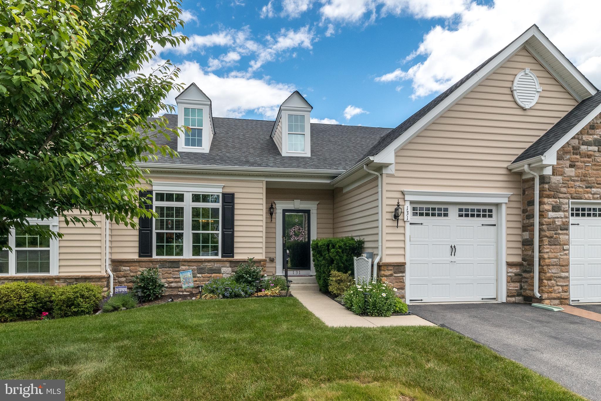 Enjoy the carefree lifestyle in the Active Adult "Gold Star" Community at Stony Creek Farms. This popular "Stonehurst" home offers 3 bedrooms, 2 full bathrooms, powder room, basement, garage and a deck. The open concept living room/dining room is accented with a vaulted ceiling and features surround sound speakers. The dazzling gourmet kitchen is a balance of beauty, comfort and convenience featuring stainless steel appliances, an abundance of cabinet and counter space, under cabinet lights, granite countertops, double bowl stainless steel sink and pantry closet. The bonus/sunroom is warmed with a gas fireplace with marble surround. Gleaming hardwood floors grace the living room, dining room, kitchen, bonus room and foyer. The luxurious owner's suite with walk-in closet and ceiling fan adjoins the sumptuous bathroom with tiled shower with grab bars, tiled floor and double bowl sinks. A powder room with pedestal sink and the laundry room complete the first floor. The grand staircase leads to the loft that overlooks the great room and provides a pleasant area for an office or sitting/reading room. There are two nice sized bedrooms with large closets and ceiling fans, a hall bathroom, linen closet and a storage room on this level. The unfinished basement is brightened with daylight windows providing lots of storage and awaits your personal touches for additional living space. Retreat to your deck where you will spend countless hours relaxing, entertaining and grilling. Deck features stairs to lower level. One Year HSA home warranty is included. Stony Creek Farms was Voted "Montgomery County's Best 55+ Community." It is A Gated Active Adult "Gold Star" Community set on 100 acres of Resort-style natural beauty with gentle rolling hills and walking trails and features a Pool, Hot Tub and Spectacular Clubhouse with Exercise Center, Fully Equipped Kitchen, Meeting & Media Rooms and Social Events. Convenient to parks, trains, office complexes, retail centers and Plymouth Meeting and King of Prussia malls offering an array of shopping opportunities. Fine selection of restaurants and dining establishments in the area will please every palate. Major arteries lead to Rtes. 202 and 476, Pennsylvania Turnpike, Phila Airport & sporting events, Jersey Shore & Pocono Mountains. Late July settlement preferred. Put this one on your list to see!
