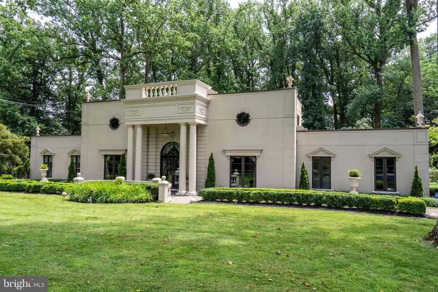 Present one of a kind, immaculately updated and maintained Chateau  le Petit Trianon - home of Dr. George Westby and Mrs. Chantal Westby, internationally renowned artist. Designed and completely renovated between 1996-1997, under Chantal s direction and the teamwork of well-known Philadelphia architect Andrea Lombardini and builder Josh Boucher, since then this home appeared frequently in top home design/deco magazines, and is known as a master piece with complete European ideals carefully crafted with Chantal s 25 years of love. Brimming with charm and elegance, it sits on a lush 1.3-acre land on one of mainline  s premiere street. It has a modern and open layout full of impressive details: Striking two story foyer painted by artist Alix Jacobs into classic, dry-laid limestone blocks and glorious black/gold swirl stairs.   Serene Master Bedroom suite with large windows and cream and beige palette, designer window treatments and old furniture complete the authentic French Empire look. Cream-colored marble and tile cover the spacious master bathroom, and a large, freestanding tub overviews magnificent garden through a wall of windows. His-and-hers sinks. Spacious living room and family room with lots of tall windows and doors and have direct access to the outside. The kitchen boasts contemporary cabinetry from Bulthaup, with a solid wall of sleek cabinets, drawers and hidden appliances. commercial-grade Gaggenau cooktop blends perfectly with the contemporary surroundings, and a glass door and skylight provide ample natural light. Double door leads to the outdoor living area: all season gorgeous garden with specimen plantings and matured trees, a canopied sitting area and a swimming pool. Host gatherings on the spacious stone patios and summer parties by the pool on warm afternoons.  Four other bedrooms with two full baths and a generously spaced studio on the second floor. You are in a world of your own while at home but just 20 minutes to Center City and airport, with access to NYC in an hour on Acela Express. With its ideal location and top ranked Lower Merion schools, this is a perfect home where you can live, work and entertain with taste and elegance.