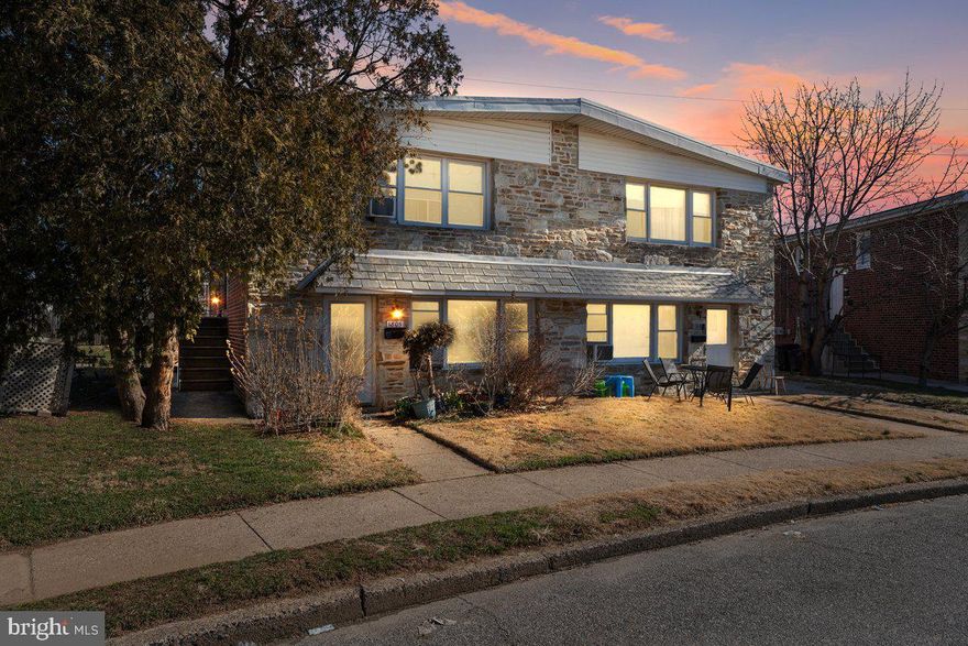 An amazing opportunity awaits!!! Welcome to this 2+2 stone front, twin style Duplex that's situated on a quiet street in the highly desirable Bustleton section of N.E. Phila. As you approach, you'll immediately recognize the impressive stone front exterior, side yard with plush lawn, and a rear yard with private parking for at least 4 vehicles.  This attractive property features a 2 bedroom unit on the upper level and a two-bedroom unit on the lower level, offering versatility for living situations and/or endless investment opportunity. The upper unit showcases a bright and spacious living room with vaulted ceilings and 3 front windows that allows an array of natural light t/o, a large kitchen, dining area for those special family gatherings, 2 generously sized bedrooms equipped with plenty of closet and storage space,  as well as 3 piece hallway bathroom with ceramic tile surround.  Both units have their very own  laundry rooms with all the amenities.  The lower unit offers it's own private entrance as well,  that leads into the living room, which then flows nicely into the eat-in kitchen which displays an abundance of cabinetry and countertop space.   There are 2 sizeable bedrooms both providing ample closet space, and a timeless 3-piece hallway bathroom.   Close proximity to shopping, public transportation, and all major highways. Whether you're a homeowner intending to occupy one unit while renting out the other, or an investor looking for strong ROI potential, this property is an excellent choice.