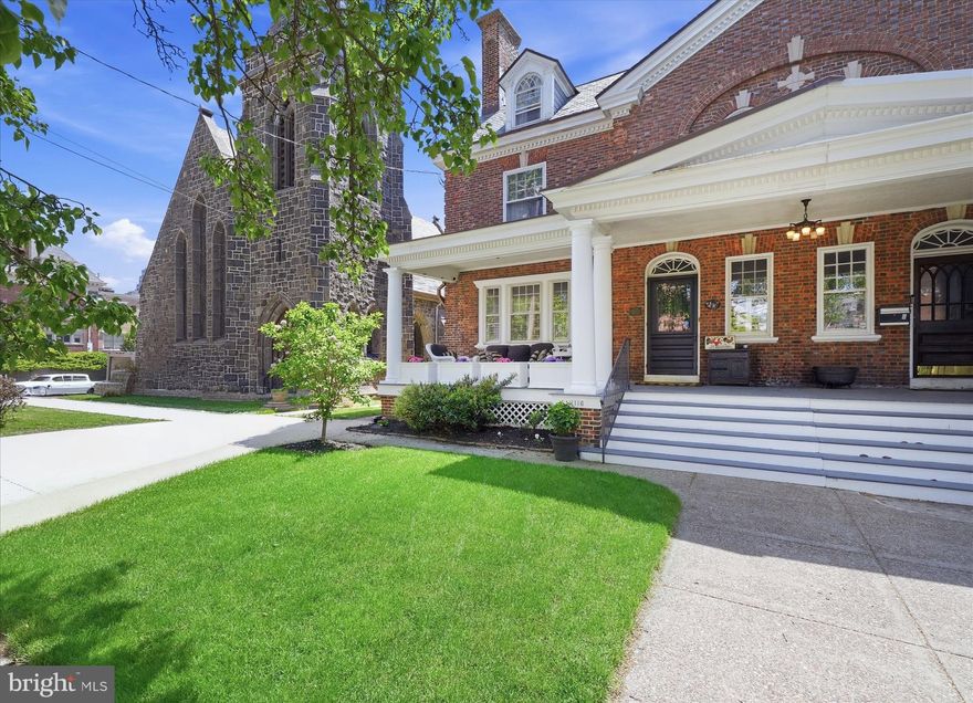 Step into a rare piece of living history where craftsmanship and luxury are perfectly executed. This stunning 5 bedroom, 2 full and 2 half bath residence has been meticulously restored to preserve its architectural heritage without sacrificing modern comfort, including dual-zone central air conditioning. From the moment you enter, the home’s grand turned staircase, intricate crown molding, and historically accurate custom millwork make an immediate impression. Rich longboard white oak hardwood floors, accented with mahogany inlays and herringbone patterns, flow throughout the residence, adding warmth and sophistication. At the heart of the home is a state-of-the-art gourmet kitchen designed for entertaining. Anchored by an expansive center island with soapstone countertops, the space is appointed with a 6-burner Wolf gas range, Sub-Zero refrigerator, Miele dishwasher, under cabinet wine refrigerator, a bar with a custom fabricated brass countertop, and a built-in Scotsman ice maker. The second level offers two spacious bedrooms, including a primary with an adjoining room currently used as an oversized walk-in closet and dressing room, a shared hall bath, and an additional living area with a large balcony that is centered around a remarkable fireplace surround featuring English hand-painted tiles inspired by Lewis Carroll’s home in Oxford. The third level includes three additional bedrooms, a home office, and another shared hall bath, providing exceptional flexibility and comfort for guests or family. The lower level is a full, dry basement with soaring 8 foot ceilings, original timbers, and stained concrete floors offering versatility. Exterior features are the green slate roof, accented with copper detailing, and the rear courtyard, with its new fencing and flowering trees, a secret garden in the city.  The rear brick patio is the perfect spot for your dining table and grill, while exterior storage provides space for your lawnmower and garden tools. A spacious front porch welcomes quiet mornings and lively evenings, all nestled within the vibrant and sought after community of Cool Spring, with walkability to Trolley Square, convenience to the city, and easy access to I-95. Complete with convenient off-street parking, this extraordinary residence presents a rare opportunity to own a remarkable piece of Delaware history.