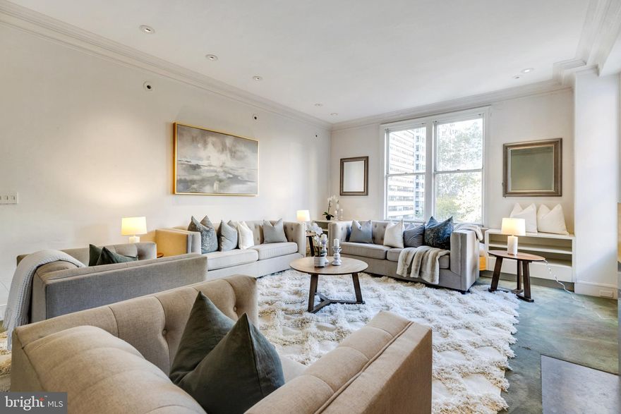 Grand Barclay residence with most rooms overlooking Rittenhouse Square. This three bedroom, three bathroom checks all the boxes, featuring modern finishes and appointments throughout while staying true to the building’s pre-war architecture. Upon entering the condominium, step into a large wood-paneled parlor that is currently being used as a billiard room. A large, sun-filled living room offers treetop views over Rittenhouse Square, as well as a fireplace, moldings and recessed lighting. A second living space, ideal for a dining room or family room, is located off the kitchen, which is the heart of this home. It is a chef’s dream and the ultimate entertaining space, equipped with a large center island with seating, white shaker cabinetry, wood floors, recessed lighting, granite backsplash and cabinetry and high-end stainless steel appliances including a Kitchen-Aid refrigerator, double wall oven and dishwasher and a Thermador cooktop and hood. There is also a butler’s pantry. The two bedrooms overlooking Rittenhouse Square are generously sized with ensuite bathrooms.  The third bedroom is located off the foyer. Unique to 5A at The Barclay is its own personal storage unit on the same floor.  Move right in or make cosmetic changes. Residents of The Barclay enjoy a twenty-four hour doorman, fitness center, chauffeur driven Mercedes, on-site management, and individually controlled heating and air conditioning. Stephen Starr’s Barclay Prime steakhouse is located on the building’s ground floor.