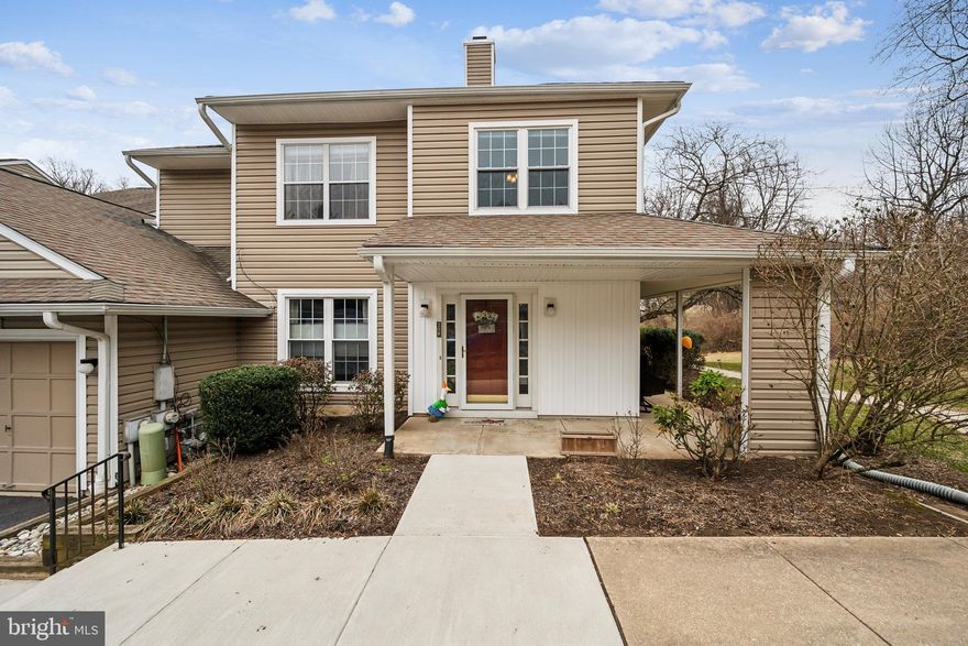 An absolute beauty in Darlington Woods! End unit with a private setting, 1 car garage, and a robust HOA.
Take in the corner wrap around patio overlooking the mature landscaping. You'll then enter the foyer leading to the open living room with fire place and spacious dining room with sliders to the side patio. The Kitchen is bright and spacious. The first floor includes a powder room, laundry and inside access to the garage. Upstairs, the primary bedroom includes a cathedral ceiling, walk in closet, tiled walk in shower, double vanity and lots of natural light. There are 2 additional bedrooms and a 2nd full bathroom to round out the 2nd floor.  
 The Homeowners Association provides fantastic amenities, including an outdoor pool, clubhouse, fitness center, tennis courts, trash service, snow removal, exterior maintenance, and lawn care. Ideally located near Brinton Lake Shopping Center, offering food, retail as well as major medical facilities. The Darlington Woods community offers easy access to Route 1, 322, 202, 476, and I-95. This is Straight Up an amazing home.