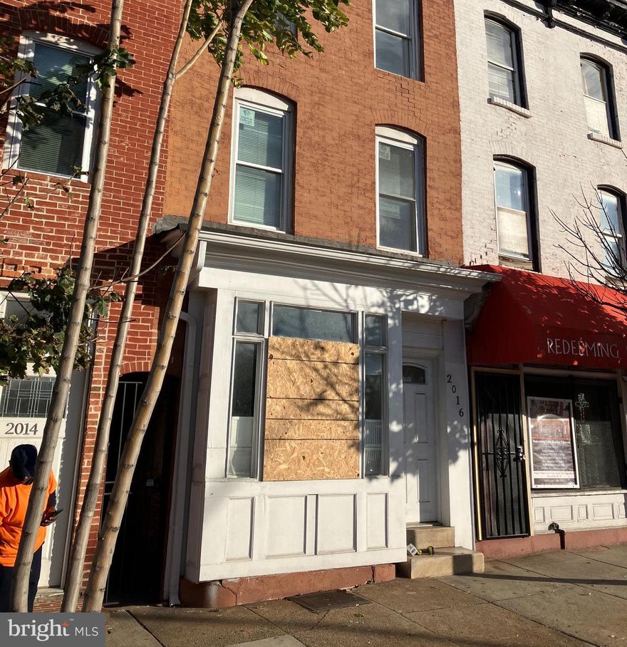 Prime investment opportunity in the heart of Baltimore! Located in the rapidly developing Upper Fells Point/Patterson Park area, 2016 Orleans Street offers great potential for renovation and value-add. Classic Baltimore rowhome layout with main living space, kitchen, and bedrooms upstairs. Property requires repairs and updates and is being sold strictly as-is; buyer to verify all information and is responsible for inspections, permits, and any required municipal compliance. Close to Johns Hopkins, Patterson Park, major commuter routes, and local amenities. Perfect chance to renovate and hold or flip in a strong rental and resale market.