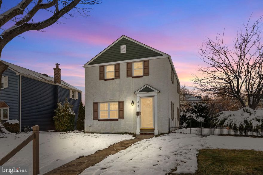 Join us for an Open House Thursday evening 5pm-7pm or Saturday afternoon 1pm-3pm
Welcome to 215 Allison Road!
This charming three-bedroom home is ideally located in the heart of Oreland, boasting a coveted spot along the neighborhood parade route. With a brand-new roof (January 2026), a partially finished basement, and a spacious fenced in backyard, this home offers comfort, character, and versatility.

Step inside to a bright and inviting living room featuring original hardwood floors that extend throughout the main level. A thoughtfully placed closet behind the entry door provides a convenient drop zone for coats and boots. The open-concept kitchen and dining area make entertaining effortless, while the built-in dining bench offers cozy seating along with extra storage. A door off the kitchen leads to a stone patio that's perfect for summer gatherings, outdoor dining, and relaxed evenings outside.

Upstairs, you’ll find three bedrooms, including a freshly painted primary bedroom and third bedroom (January 2026), all sharing a three-piece hall bathroom. The partially finished basement adds valuable living space and features a custom home bar—ideal for hosting or unwinding. The unfinished portion of the basement includes the laundry area and offers abundant storage.

Located on a quiet, neighborly street in the award-winning Springfield School District, this home is close to local parks, shopping,  and dining. It's even within a short walking distance to local favorites such as Oreland Pizza, Gigi's Corner (Cafe), and the convenient Oreland Market. Commuters will appreciate easy access to major roadways via the Fort Washington Turnpike entrance, as well as nearby regional rail lines which are also within walking distance to 215 Allison. This is a wonderful opportunity to enjoy small-town charm with exceptional convenience!