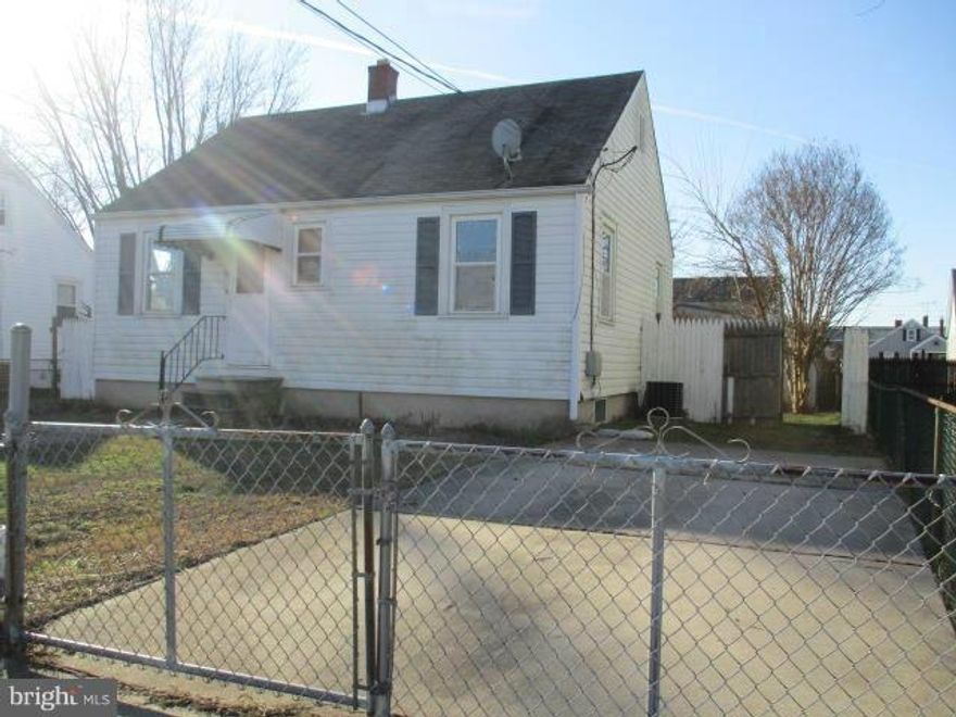 Cute rancher in Inverness features fully fenced yard and over sized driveway . Some privacy fenced in spacious rear with full size shed. Main level bedrooms and full bath. Kitchen has lots of cabinet space and leads to enclosed 3 season sun porch.  Full basement would make a great rec or family room. Close to schools and shopping. Easy access to tunnels and 95.