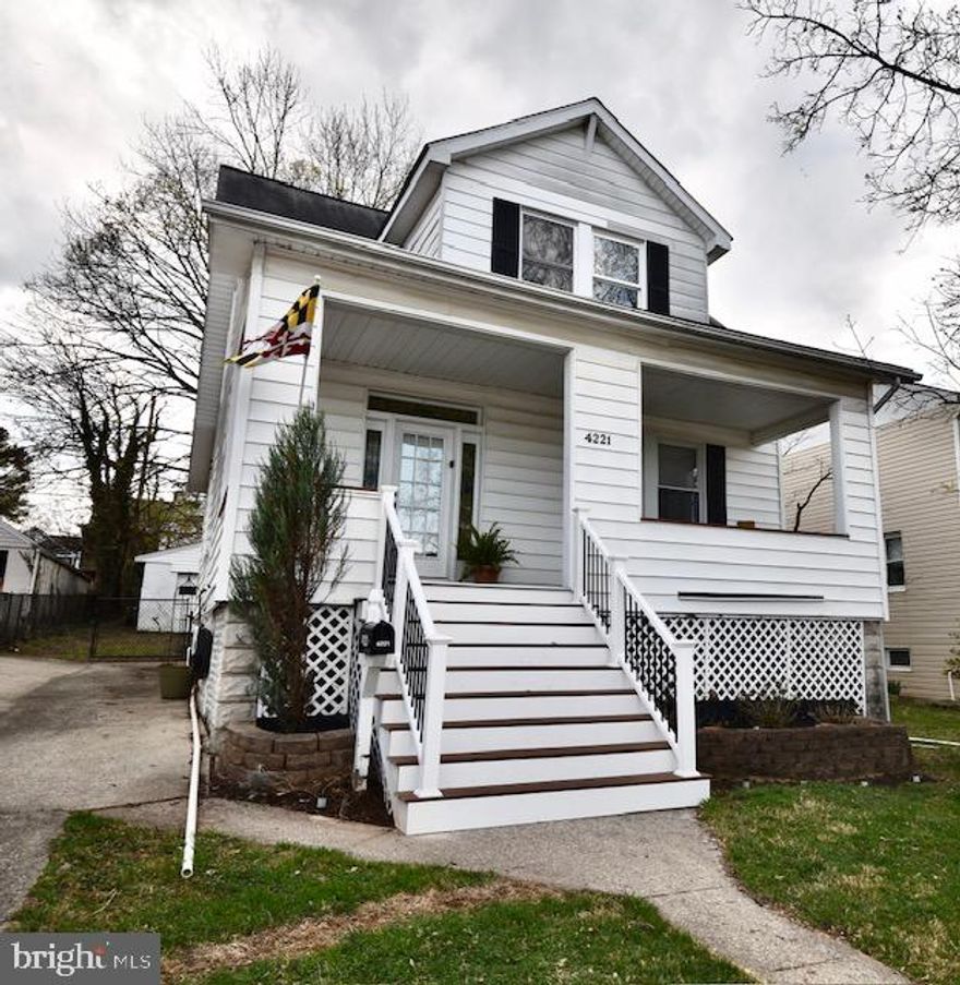 This  three bedroom , one and a half bath home in the established area of Cardwell Avenue screams Baltimore charm. This home has been lovingly up kept and maintained and sits on a  dead end street.  You'll see the large front porch as you arrive. As you step inside, take note of  the beautifully refinished hardwood floors,  and stained glass windows that bring the charm and the character to this wonderful home. On the main level, the dining room features large windows, exquisite trim and french doors to the back deck. The kitchen appliances are all recently updated. The house is professionally painted and ready for you to move in. 
There is off street parking and an oversize 2 car garage within the fenced in backyard, along with an inviting  back deck with ceiling fan, great for entertaining and grilling.
Schedule your tour today!
