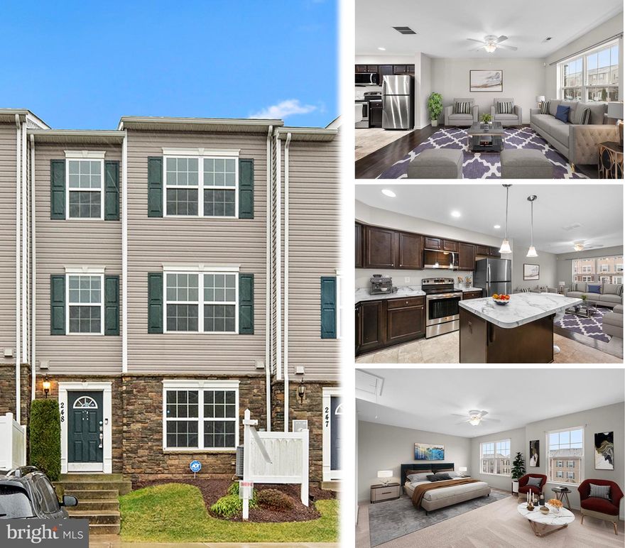 ***OFFER DEADLINE TUES 1/16/24 @ 7:00PM PLEASE SUBMIT HIGHEST & BEST*** Welcome to 6519 Dundee Dr #248. A move-in ready 3 bedroom 2.5 bath modern living townhome style condo! Enter at ground level to an open concept living room with low maintenance LVP floors + lots of
natural light. The gourmet chef's delight kitchen offers island seating, tons of prep space along with modern cabinetry w/ under lighting + stainless appliances. The main level is a great entertaining space that allows everyone to enjoy the main level on the go w/ a half bath for added convenience. Head upstairs to find two spacious bedrooms with a shared hall bath complete with tub, dual vanities + linen closet as well as living level laundry room. The private upper level is a luxurious primary suite w/ lots of natural light, a sitting area, walk-in closet + private full bathroom w/ tub, dual vanities + linen closet of its own. Enjoy the amenities at Reservoir Ridge such as the outdoor pool, tot lots, sidewalks, landscaping, trash, recycling, snow removal, water + sewer all included in monthly fee. Convenient location of all that Eldersburg has to offer close to many commuter routes, parks, trails + more! Don’t wait and schedule your appointment, it will be gone!