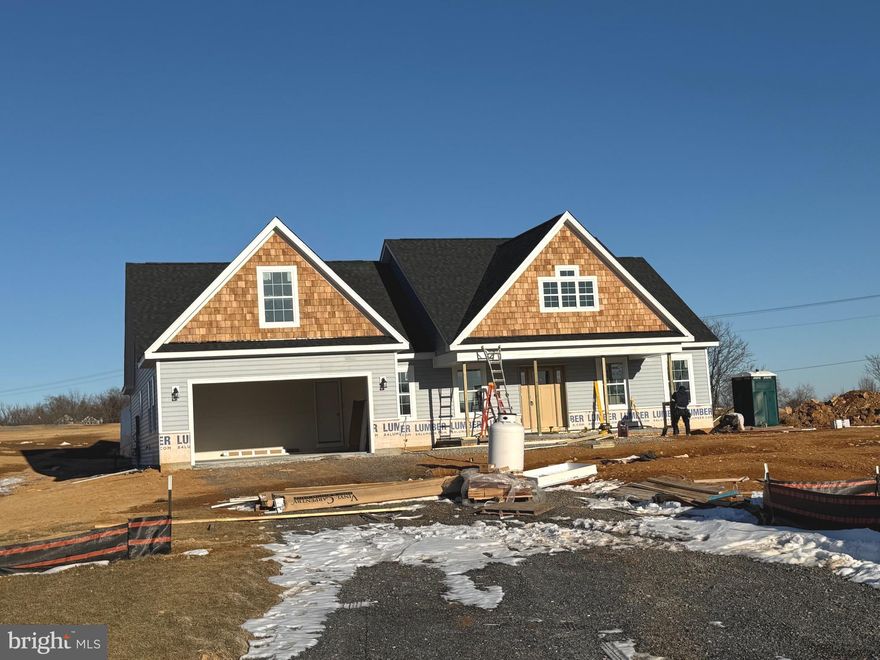 This Rancher boasts a unique floor plan in the beautiful Community of High View Estates, your own spacious 2.4 acre lot. This is the premier lot in the subdivision. This home features a front covered porch to enjoy all of the wonderful scenery. This home features 3 BR, 2 BA,, living room with cathedral ceilings, kitchen includes an island, stainless steel appliances, and granite countertops, master bedroom has vaulted ceilings and a private bathroom with a tiled shower and linen closet, & 2-car garage with opener.