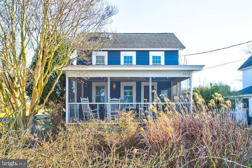 Quaint Chincoteague Cottage on Main Street with Peekaboo Waterviews! Close walk to town or Maddox Blvd. This adorable home is exactly what you need to get away and not have a lot of housework to do! A lovely yard with landscaping, and outdoor shower and detached garage. This two bedroom home has two additional bonus rooms to sleep more friends and family! Lovely front screened porch and enclosed side porch. Remodeled kitchen, vinyl wood flooring throughout. Conveys FULLY FURNISHED and EQUIPPED and is a turnkey vacation rental