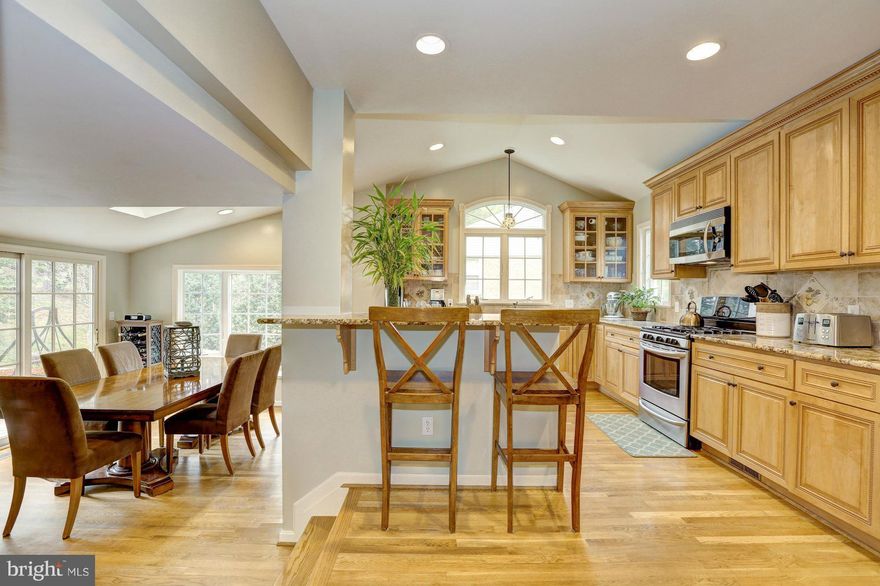 Expertly renovated + expanded by Case Design build, this 4BR/2.5BA Glen Park home is ideally set on a lovely, landscaped, corner lot. Beautiful gourmet eat-in kitchen accented by a vaulted ceiling, high-end updates + large windows. Fantastic outdoor space - paved sport court, patio, expansive deck, more! Attached 2-car garage. Finished LL rec room. Wootton schools.