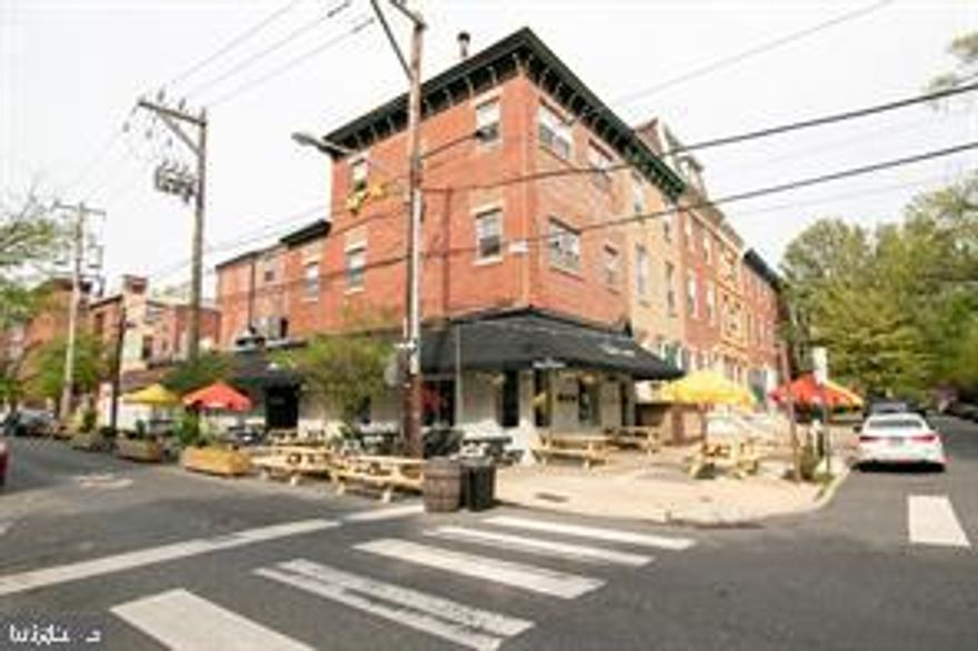 Phenomenal opportunity to own a neighborhood landmark in one of Philly's best locations. Investors or owner operators alike will recognize the rare chance to take possession of a building that represents a generational asset. The ground floor bar restaurant was gut renovated from the basement up to the main floor about 16 years ago and is virtually turnkey. It offers a full kitchen, sit down and bar service, outdoor seating and small bandstand and is currently vacant. The buyer will be responsible for purchasing their own liquor license. Square footage of the restaurant space is 3074 sf (including the full basement). The four 1 bedroom apartments are rarely vacant so contribute a reliable and predictable income stream to the investment or the owner/operator of the bar restaurant. The current owner offers 2 free laundry rooms to the residential tenants so additional revenue is possible if a new owner chooses to install coin operated units. There is also substantial upside with the residential rents. With cosmetic improvements to the apartments the rents could go as high as $1900 a month. Make your appointment today. You will not be disappointed.