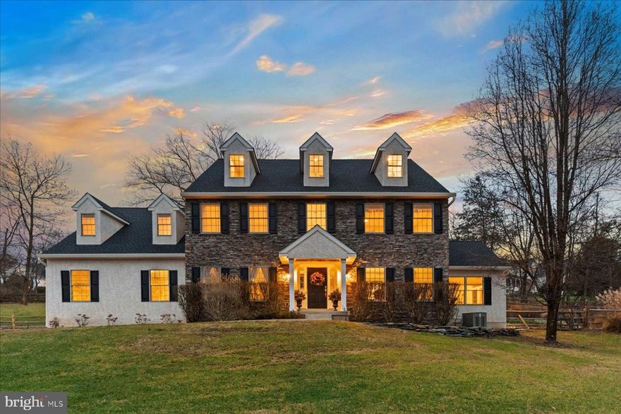 Walk to town from this gracious New Hope Borough home. The home provides a multitude of indoor and outdoor entertaining and quiet spaces. The family room/kitchen combination connects well to the garden and pool.   The kitchen is complete with rich, 42-inch cherry cabinets, expansive granite counters, double oven, walk-in pantry and center island with induction stove top. Enjoy your morning coffee in the sunny breakfast room overlooking the serene yard. The Dining Room with a tray ceiling and wainscoting, and charming Sitting room provide space for hosting those extra special family get-togethers. A private solarium with vaulted ceiling and outside access makes a great artist studio/office/playroom. A newly renovated mudroom and oversized 3-car garage complete the 1st floor. The 2nd level includes a sprawling owners’ suite contains vaulted ceilings, walk-in closet, and sitting room overlooking the pristine backyard. The ensuite bath features a jetted tub, double vanity, and a large shower. There are three additional roomy bedrooms and bathrooms on the 2nd level. A third floor adds another full level of living space. With ensuite bath and a huge walk-in closet, this area could easily be a second master suite or teen retreat. Want to host a fabulous party?  A fully-finished basement offers an additional 1500sf of play space including a massive game room complete with wet-bar, movie room, private office, and powder room. The backyard is an oasis offering seamless indoor/outdoor entertaining and privacy that includes a spacious flagstone patio, a saltwater pool and spa with new mechanicals and pavered lounging area, and mature landscape with easy-care perennial gardens. A new 30yr roof and whole house generator complete this turn-key home.