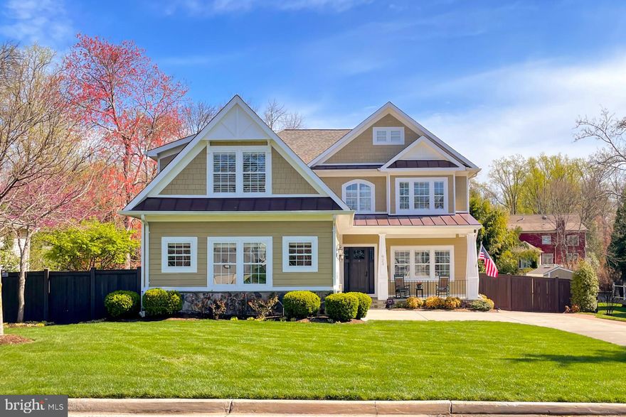 Skip the new builds and come check out this beautiful 10 year young home in the coveted Town of Vienna! Need a separate au pair suite or fully private office?  The finished room over the garage with a full bath sets this home apart.  This stunning Craftsman style home, nestled on a professionally landscaped 1/3 acre lot offers 6 bedrooms, 5 1/2 baths, and over 5,800 square feet across three finished levels.  Meticulously maintained by one owner, it is sure to impress even the most discerning buyers. You will love the handsome curb appeal with a large front yard and driveway, an oversized two car side load garage, a new roof (2024) and a deep, covered front porch.  Step inside to discover gleaming hardwood floors that grace the main and upper levels, accentuating the home's timeless charm. The spacious floor plan seamlessly blends style with functionality, featuring extensive moldings, plantation shutters, and high ceilings throughout. Prepare to be wowed by the gourmet kitchen, adorned with white cabinetry, quartz countertops, an oversized sink, Kohler fixtures, a designer backsplash and top-of-the-line Kitchen Aid appliances - all updated in 2021. The adjacent butler’s pantry / coffee bar features a stylish brick accent wall and a beverage refrigerator. A large mudroom and walk-in pantry are located off the kitchen and have stairs leading to the finished room with a full bath over the garage.  Back in the main part of the home, relax and unwind in the inviting family room, complete with a cozy gas fireplace, a coffered tray ceiling and custom built-ins, mantle and hearth that were installed in 2021. The main level also boasts a comfortable living room, a formal dining room, a large, private office and a half bath. Retreat upstairs to the expansive primary suite, boasting a sitting area, two walk-in closets, and an updated bath (2021) with a stand alone Victoria Albert soaking tub and a very spacious separate shower stall. Three additional bedrooms on this level offer generous space and abundant closet storage.  One bedroom features an en-suite bath while the other two share the hall bathroom.  The laundry room is located on the bedroom level for ease and convenience. The finished lower level provides a versatile space for recreation and relaxation featuring new LVT flooring (2021), a wet bar, a second gas fireplace, a guest suite, a workout room with bamboo flooring and a mirrored wall.  From the basement, a walk-up staircase leads you to the beautiful paver patio with a seating wall. You will enjoy outdoor living at its finest between the paver patio and the trex deck overlooking the fully fenced, private backyard, complete with a side-yard dog run. Some other great features of this home include a storage shed, yard irrigation system, an alarm system and a hard wired backup generator. Don't miss your opportunity to own this exceptional home, conveniently located within walking distance of the Town of Vienna and the W&OD Trail.  Easy access to the Vienna Metro and Rt. 66.  Madison High School Pyramid.  Schedule your private tour today!  ** Seller holds a current VA mortgage that could be assumed with VA approval.**