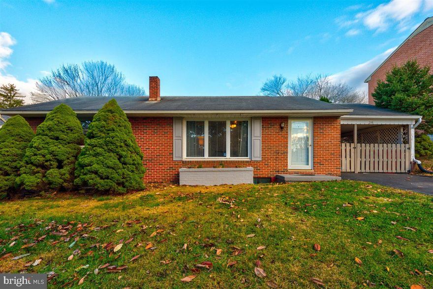 This cozy brick rancher offers 3 bedrooms and one full bath.  Large living room with hardwood floors.  Newer windows.  Fenced rear yard with covered patio.  One car carport.  Room finished in lower level.  Conveniently located to shopping and interstate for easy access.