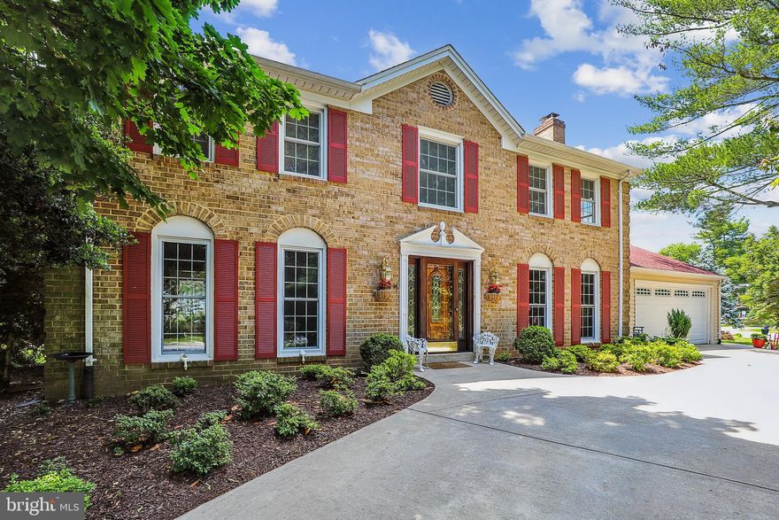 Meticulously cared for 3 level single family home.    As soon as you walk into this center hall, traditional colonial, you'll find the gleaming, ceramic floors and grand staircase.  Spacious formal dining room, living room, and family room, all have beautiful, refinished hardwood floors. The family room has fine touches such as wood beam ceilings and a converted gas fireplace. The galley style kitchen has plenty of  cabinets and countertops that are accented w/  new sub-tile backsplash and new LVP flooring. The breakfast area has  bay windows that give you views of the fenced  yard and  access to the patio which can be used for bar-b-ques and entertaining.  Don't forget the powder room and laundry room  on this main level.  The hardwood floors/stairs lead you to the upper level.  You will find 4 large bedrooms and 2 full bathrooms.    All the bedrooms have refinished hardwood floors and plenty of storage space.  The primary bedroom has a bonus sitting room and walk in closet w/ a connecting updated full bathroom.  The hall bathroom has dual sinks,  bathtub, and a picture window to let the sunshine in.   The lower level basement gives the homeowner plenty of storage.  The  private backyard w/ mature trees and the front yard landscaping, including a  blooming magnolia tree and Japanese maple,  can be all yours in this sought after area of Rockville.  2 car garage and circular driveway is a bonus!   Majority of renovations and updates have been done in the  most recent years such as roof, siding, windows,  gutters,  flooring,  gas fireplace conversation, upgraded  electrical panel box, etc.   Close to schools, parks,  walking paths, and shopping.