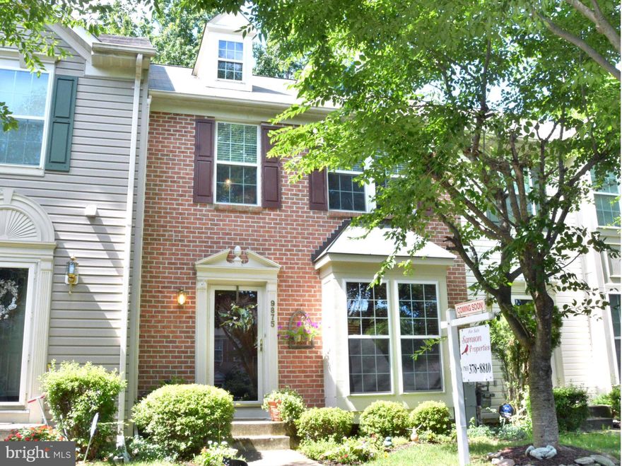 Beautifully maintained townhouse. New roof, hardwood floors on main level, kitchen with 42" cabinets,SS appliances,large deck great for entertaining. Master bedroom walk-in closet, soaking tub & separate shower. Finished basement with walkout to private patio.Living room TV & surround sound convey.Located in a community with 3 pools, clubhouse, close to shopping & entertainment.Truly a must see!