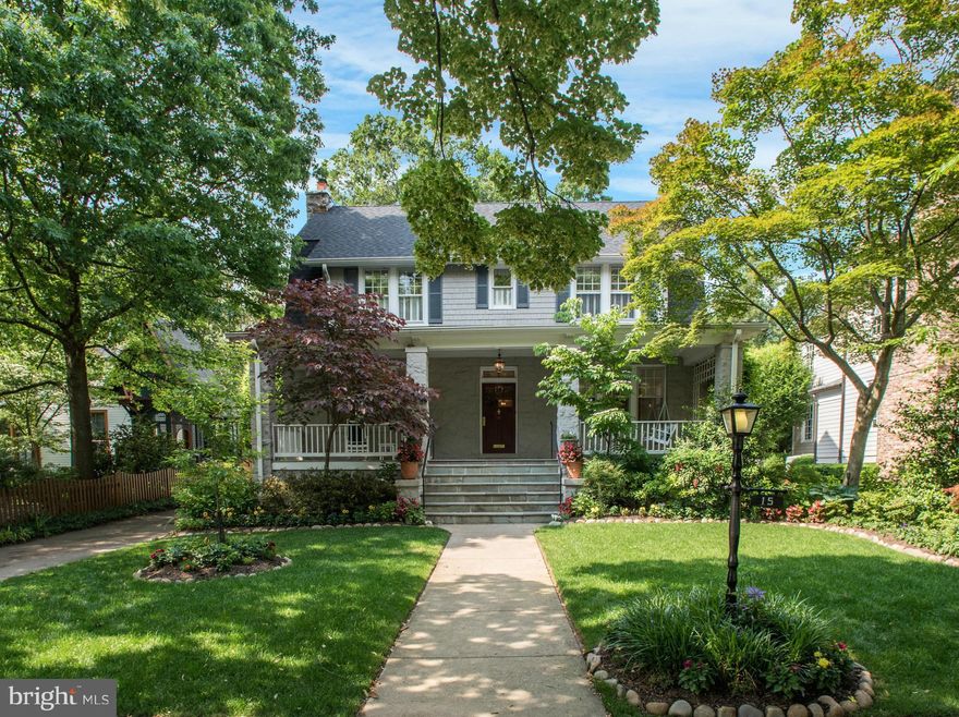 QUINTESSENTIAL VILLAGE!1902 PORCHFRONT W/GREAT CURB APPEAL.BEAUTIFULLY EXPANDED&RENOVATED ON FAB BLOCK.FULL OF ORIG CHAR&DETAIL.GORG FLOOORS,3 FPS,MOLDINGS,OVERSIZED WINDOWS.RENOV KIT OPEN TO FAM RM.MBR STE W/SITTING AREA&PRIVATE SCREEN PORCH+3 ADD'L BRS ON 2ND.3RD LEV W/SITTING AREA,BR+BA.POSS IN-LAW LOW LEV.BEAUT YARD,DECK&MAIN LEV SCR PORCH.DET GAR.STEPS TO CONN AVE&FRIENDSHIP SHOPS&METRO!